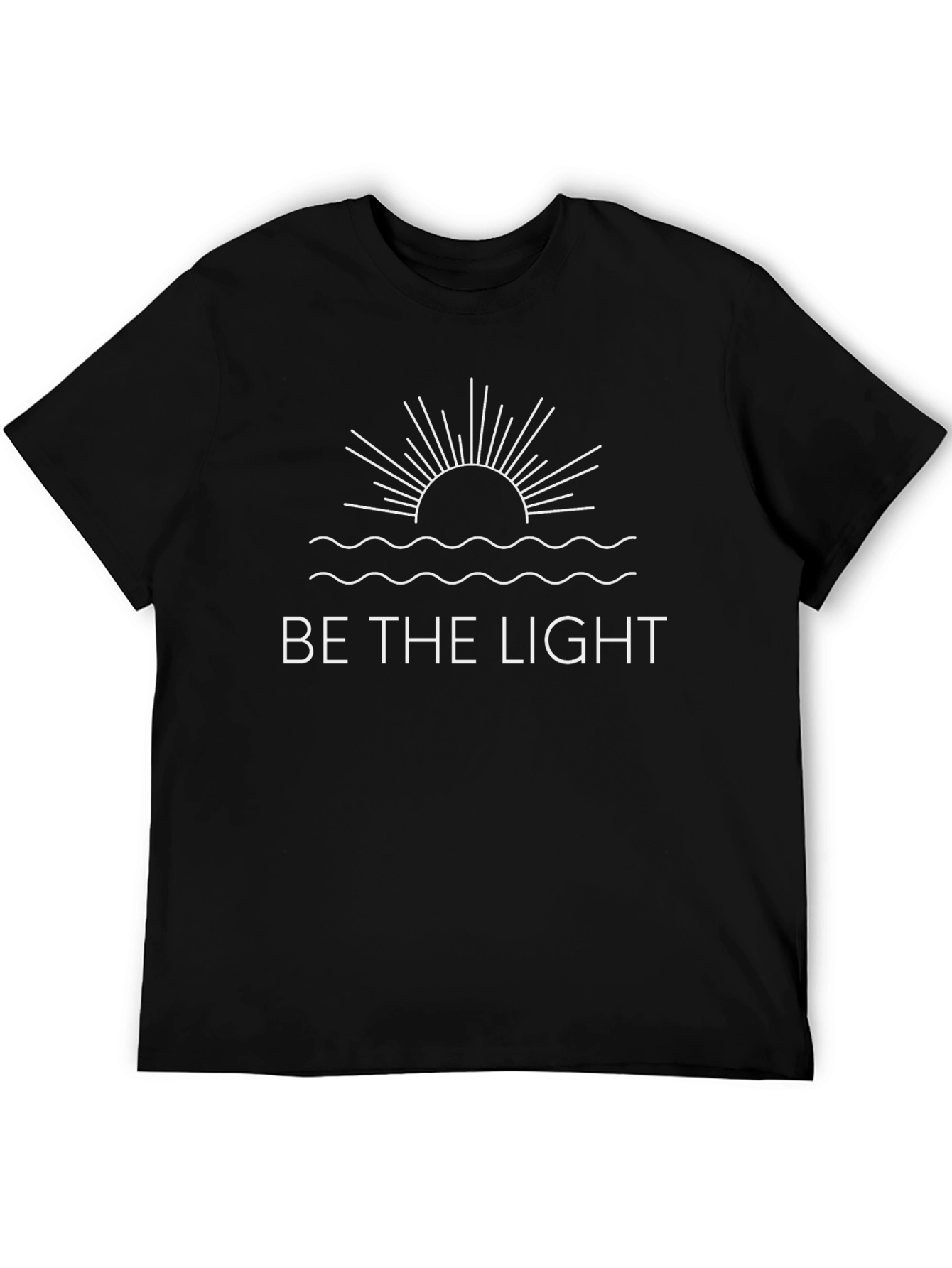 Be The Light Graphic Tee - Black Cotton Blend