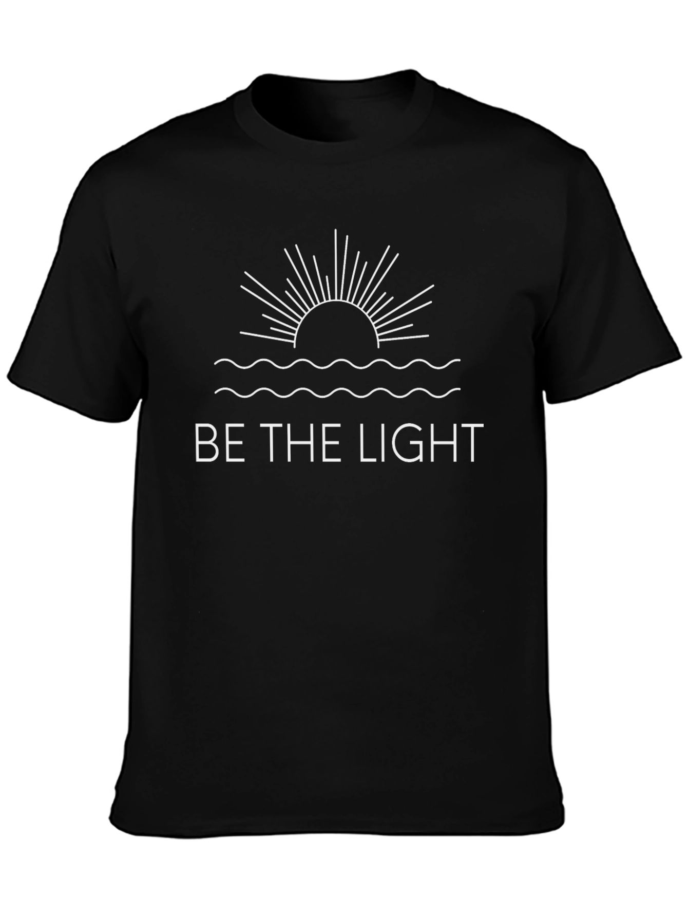 Be The Light Graphic Tee - Black Cotton Blend