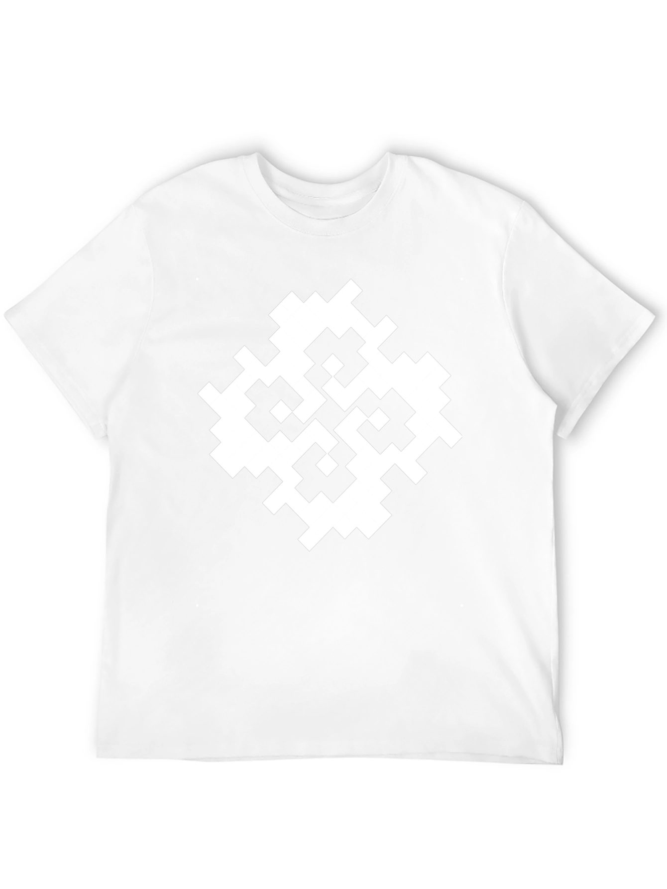 Abstract Geometric Pattern Black T-Shirt