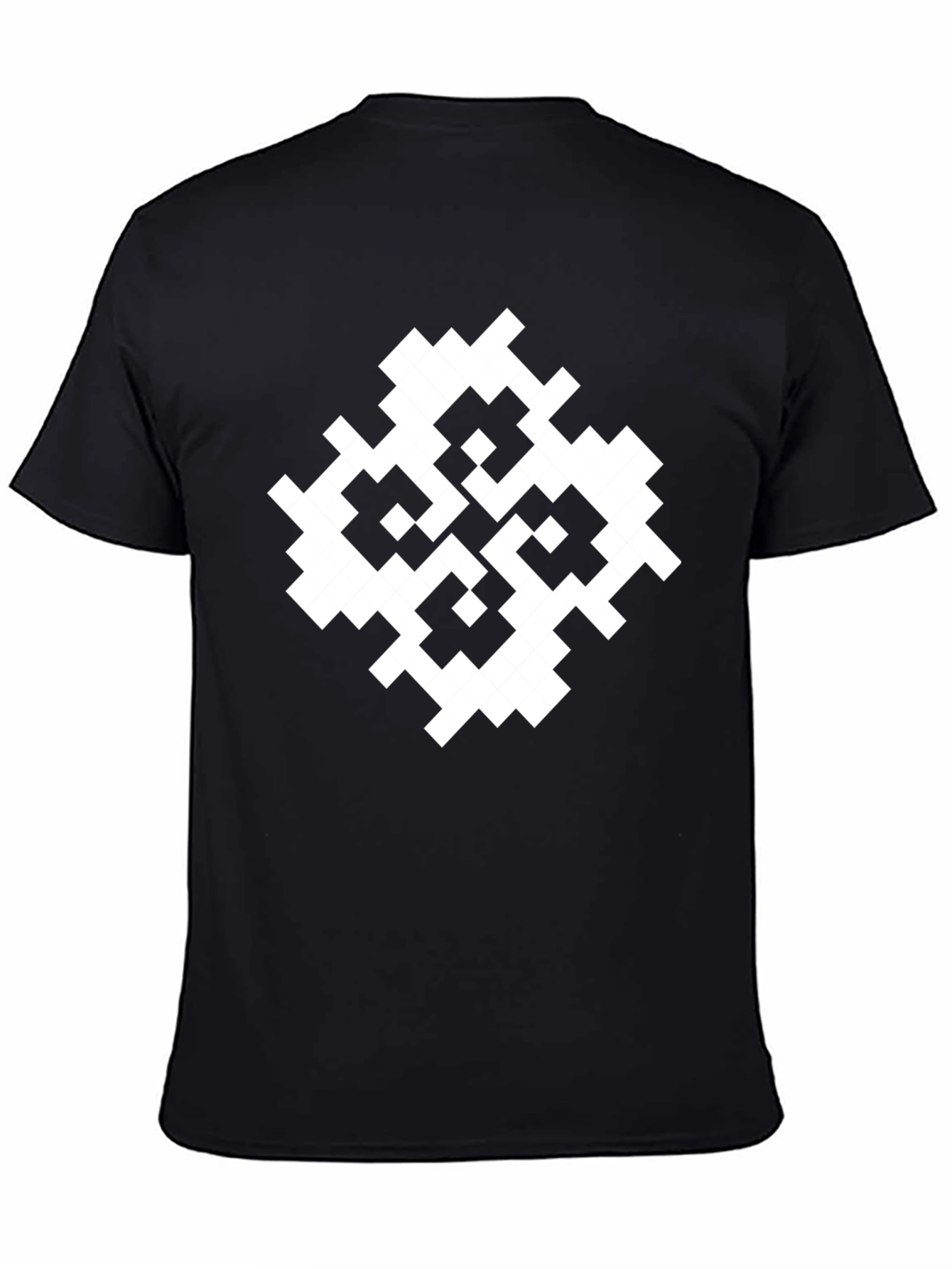Abstract Geometric Pattern Black T-Shirt