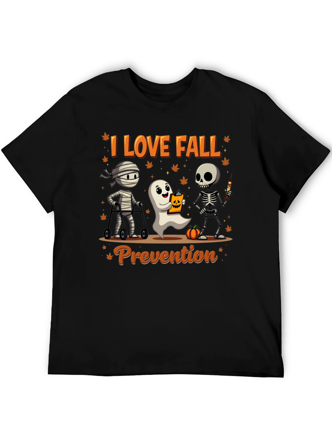 I Love Fall Prevention Halloween Graphic T-Shirt