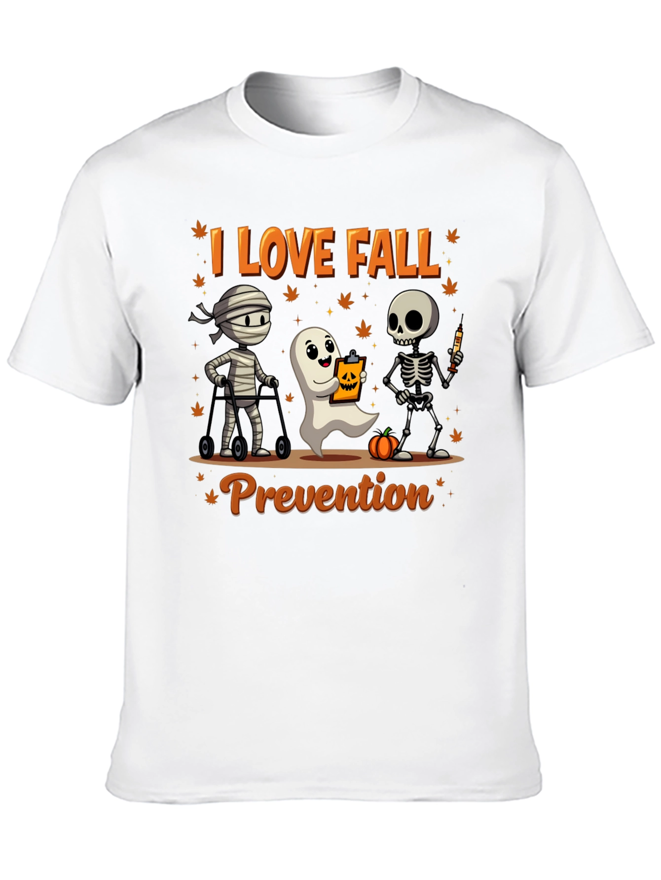 I Love Fall Prevention Halloween Graphic T-Shirt