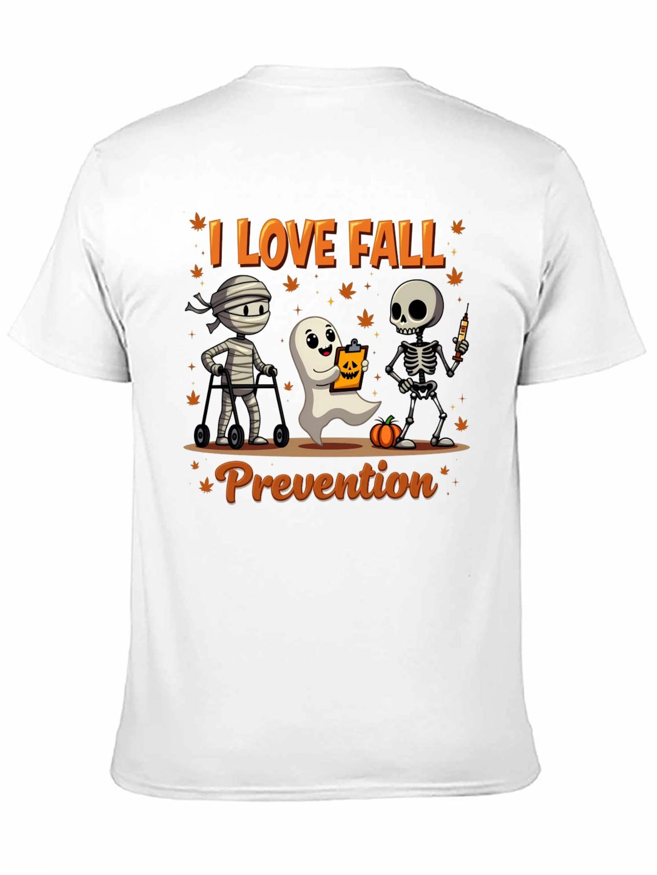 I Love Fall Prevention Halloween Graphic T-Shirt