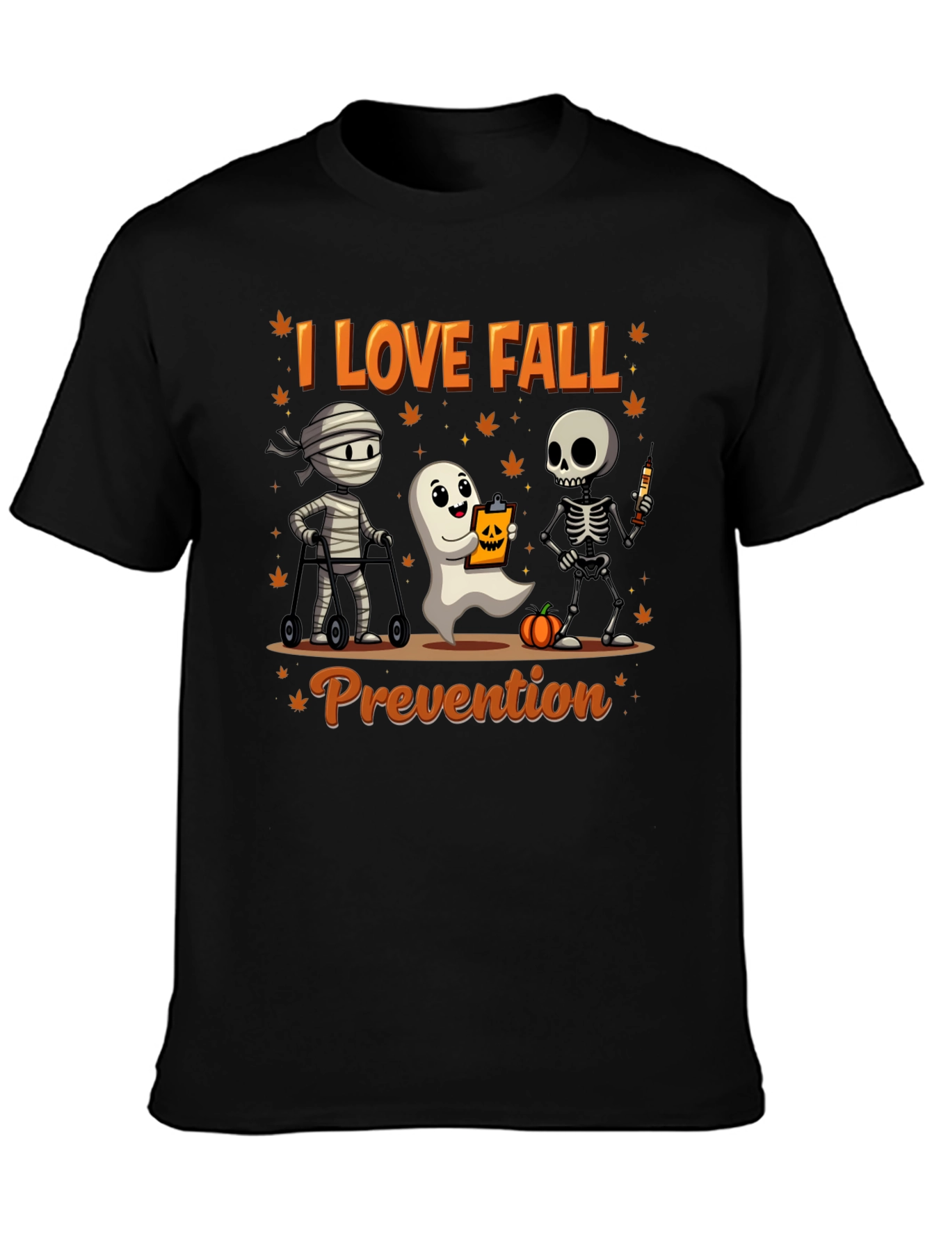 I Love Fall Prevention Halloween Graphic T-Shirt
