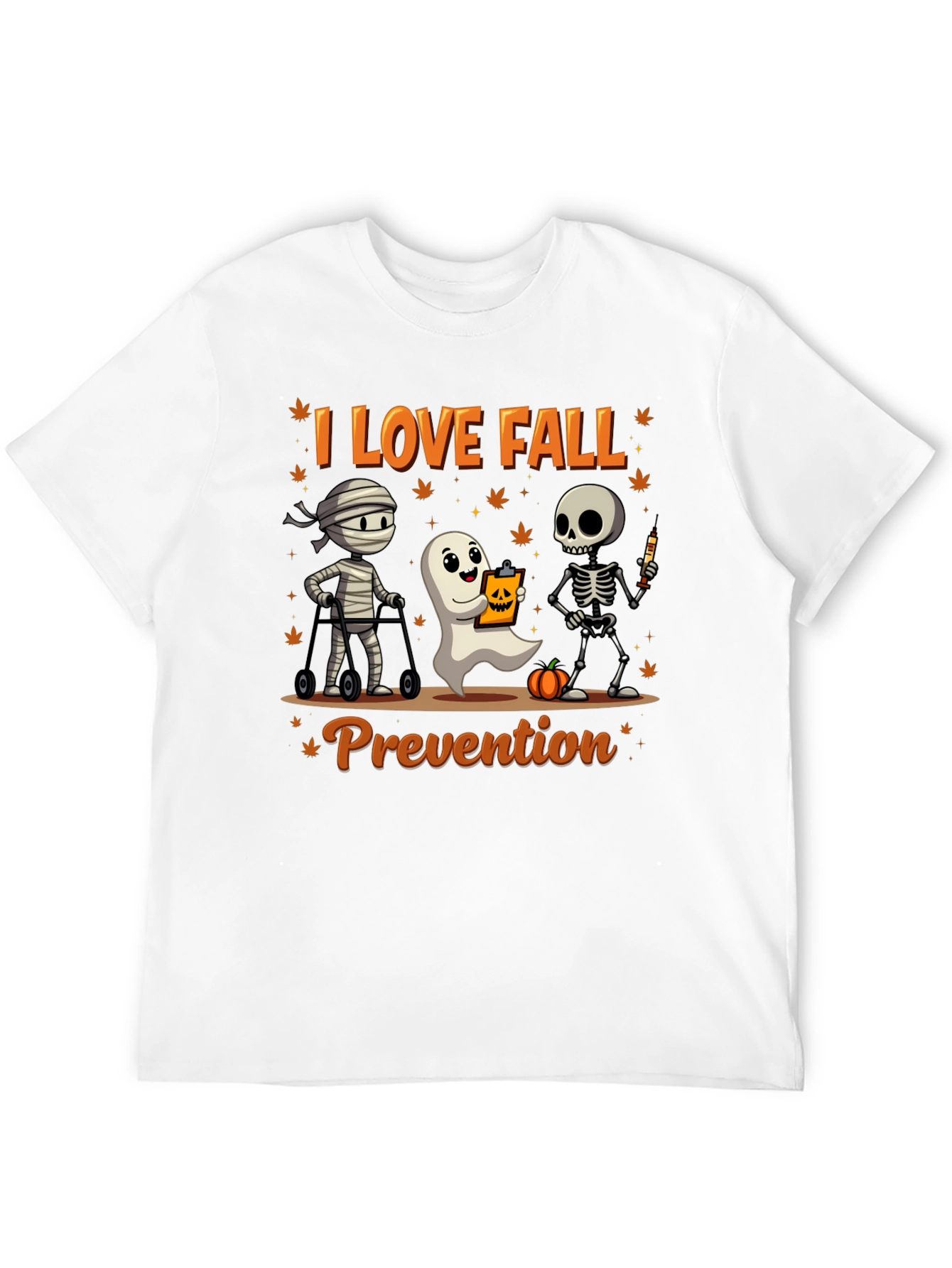 I Love Fall Prevention Halloween Graphic T-Shirt
