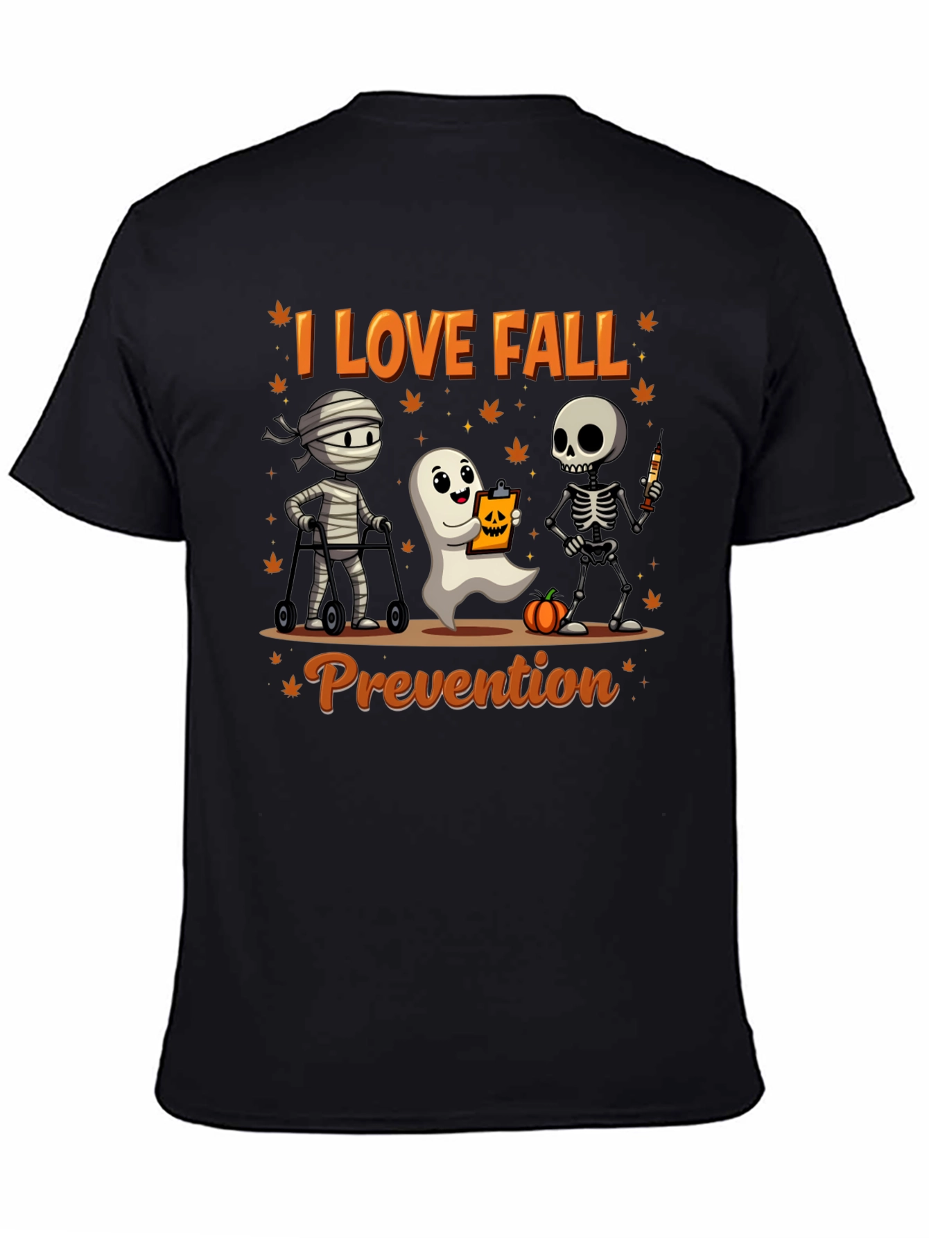 I Love Fall Prevention Halloween Graphic T-Shirt