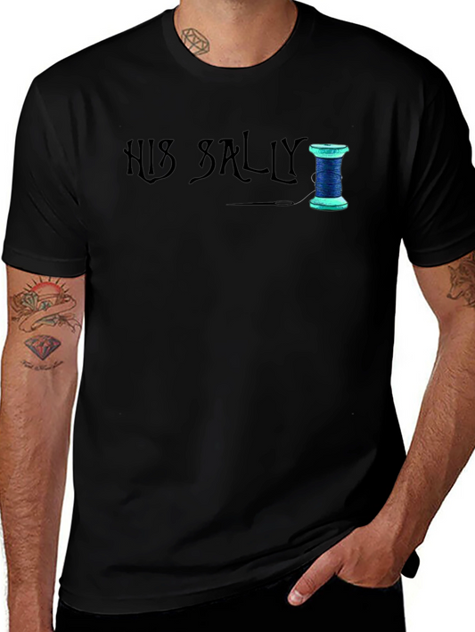 His Sally Sewing Thread T-Shirt - Black