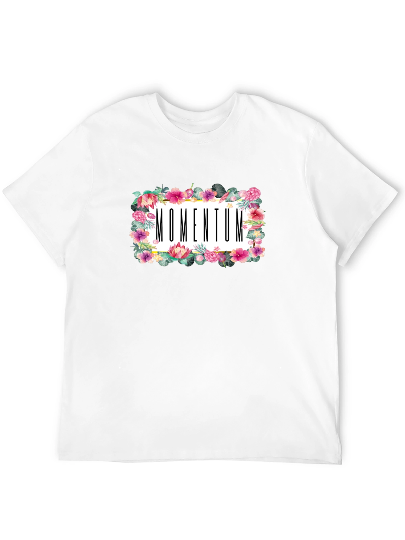Momentum Floral Graphic Black T-Shirt