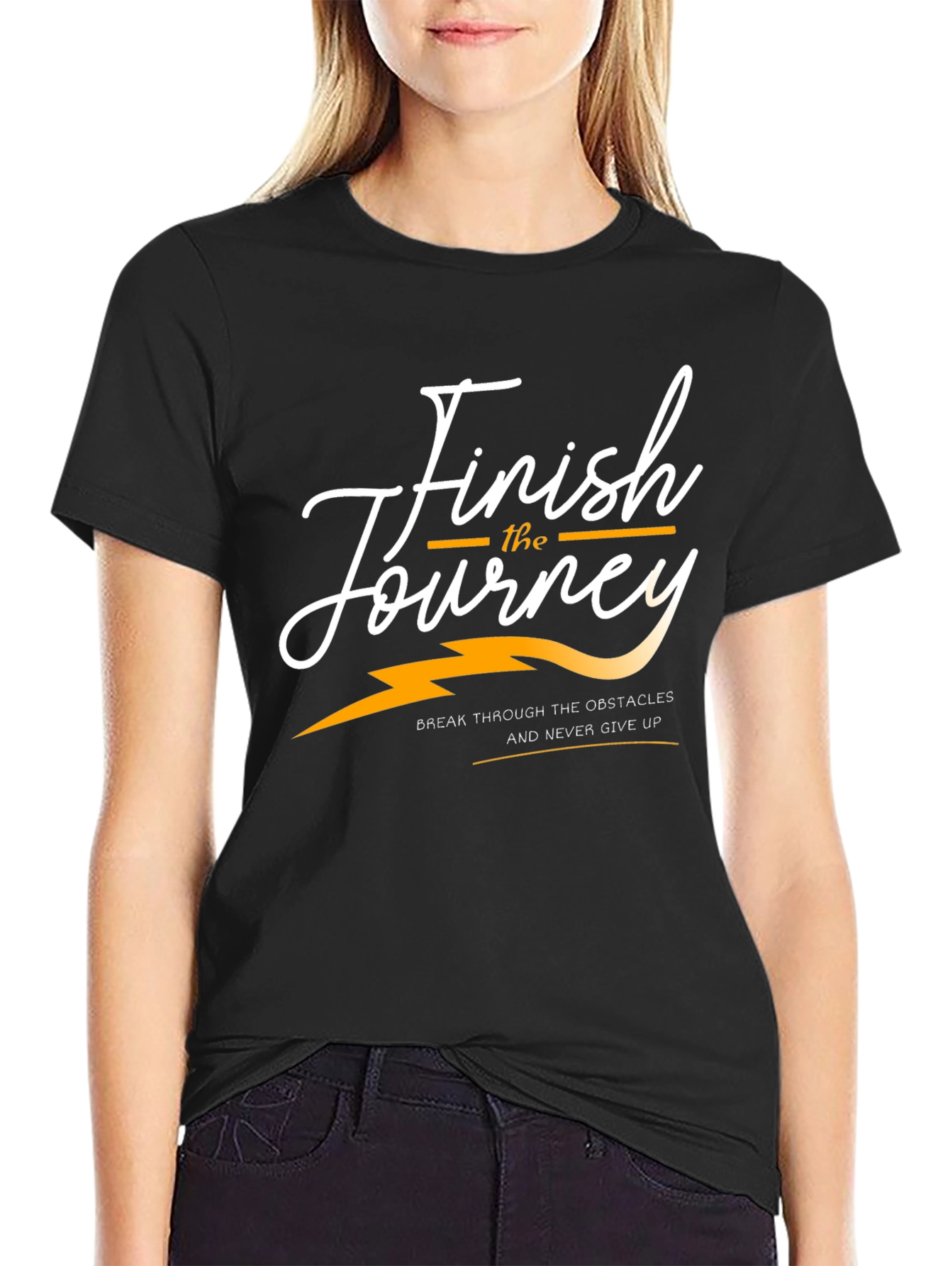 Finish the Journey Graphic Tee - Black
