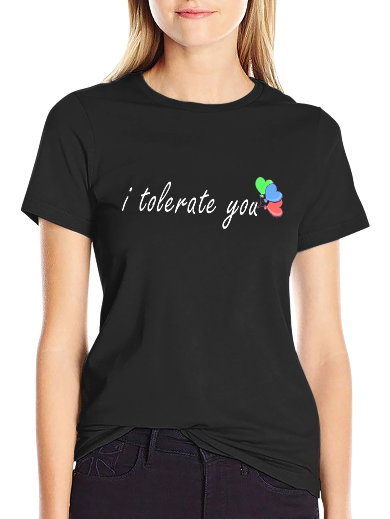I Tolerate You Graphic Tee - Black Cotton T-Shirt