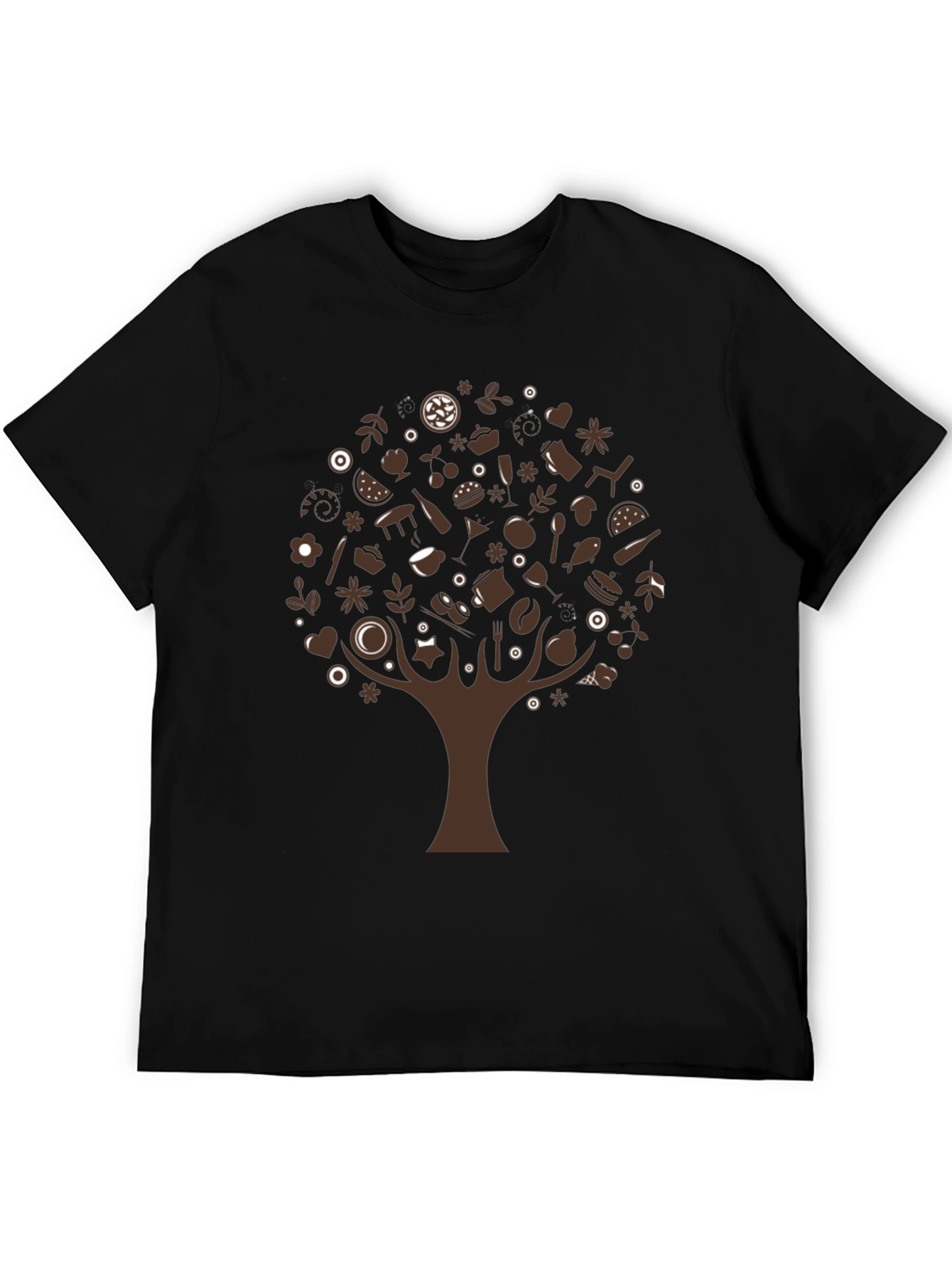 Foodie Tree Black T-Shirt - Unique Design