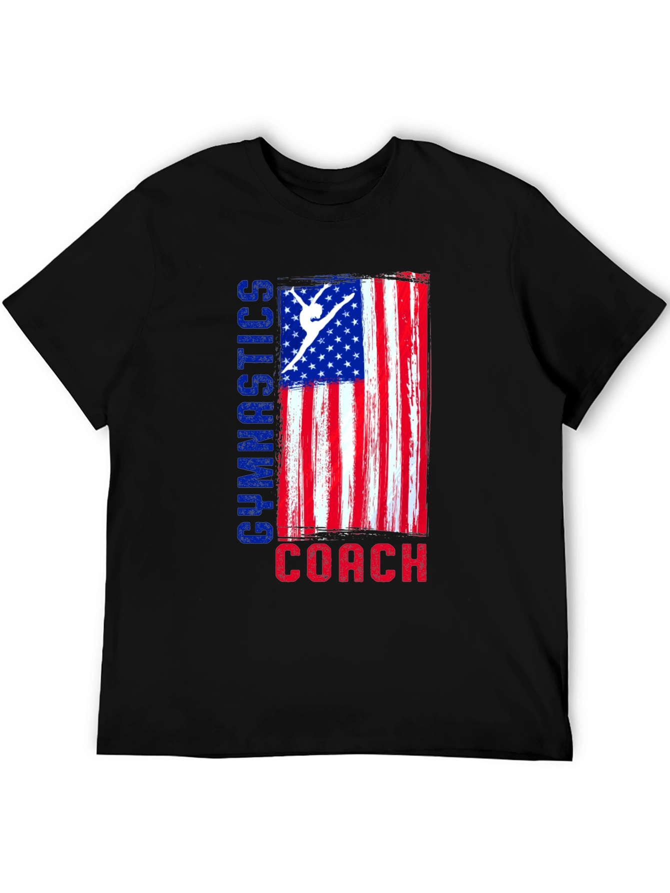 Gymnastics Coach American Flag T-Shirt