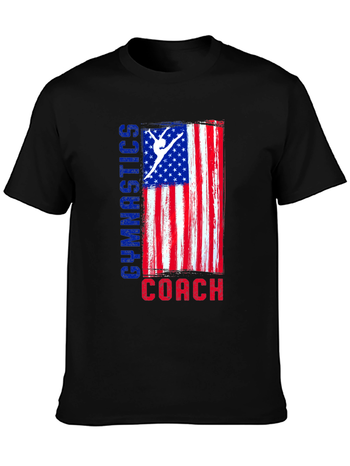 Gymnastics Coach American Flag T-Shirt