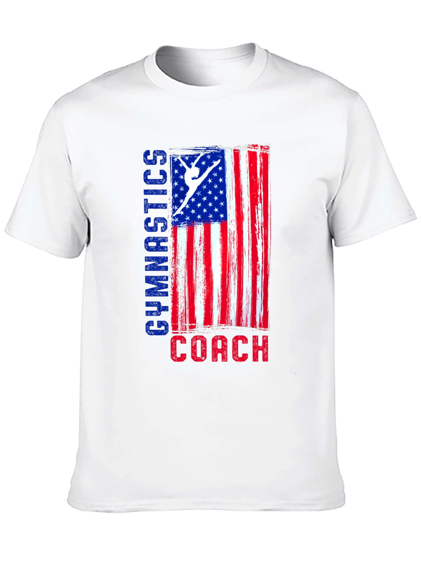 Gymnastics Coach American Flag T-Shirt
