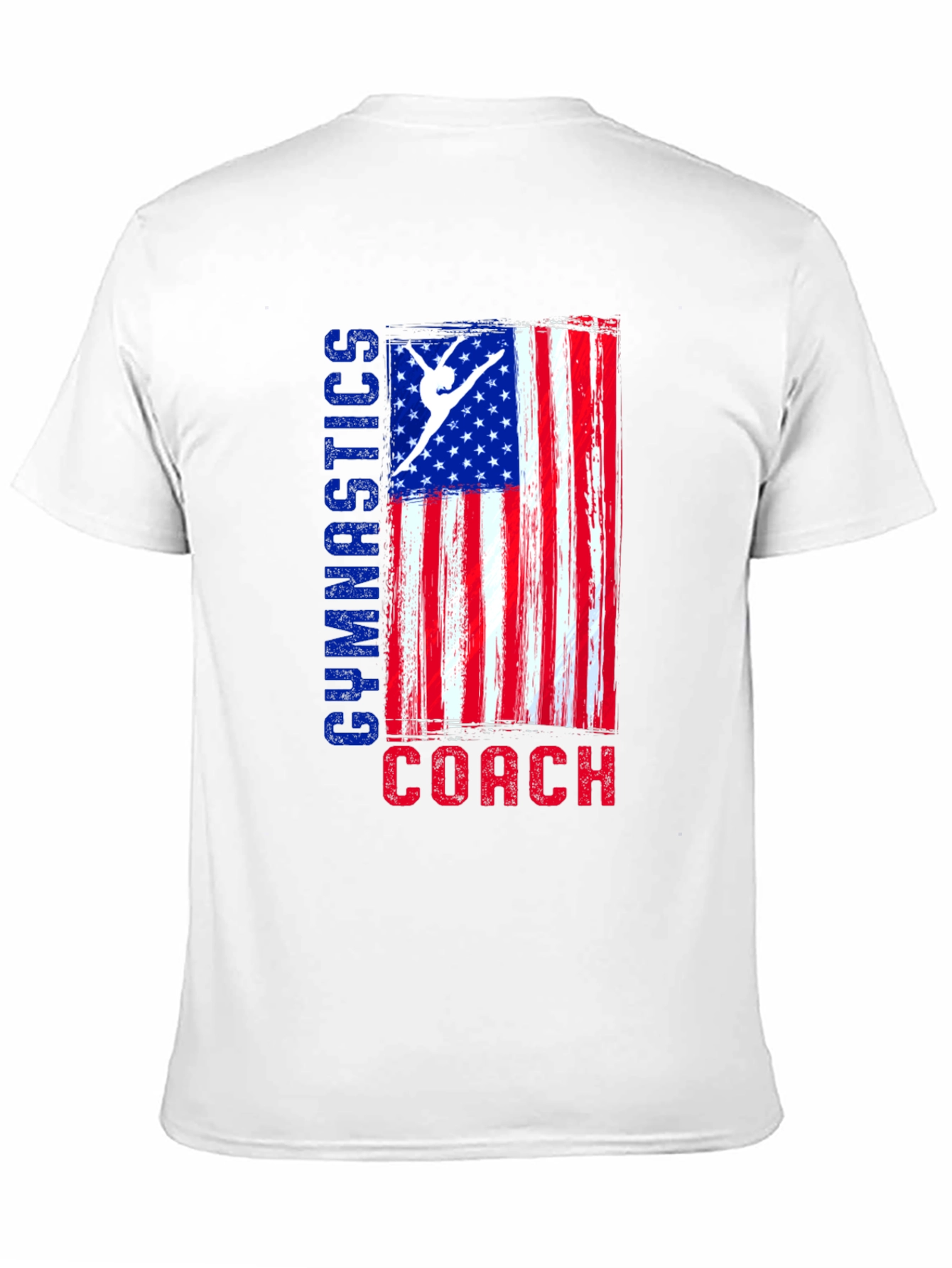 Gymnastics Coach American Flag T-Shirt