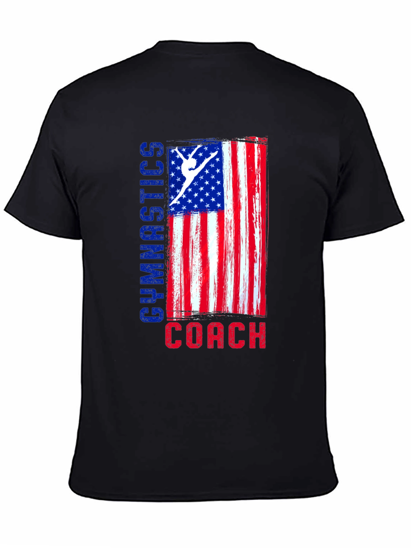 Gymnastics Coach American Flag T-Shirt