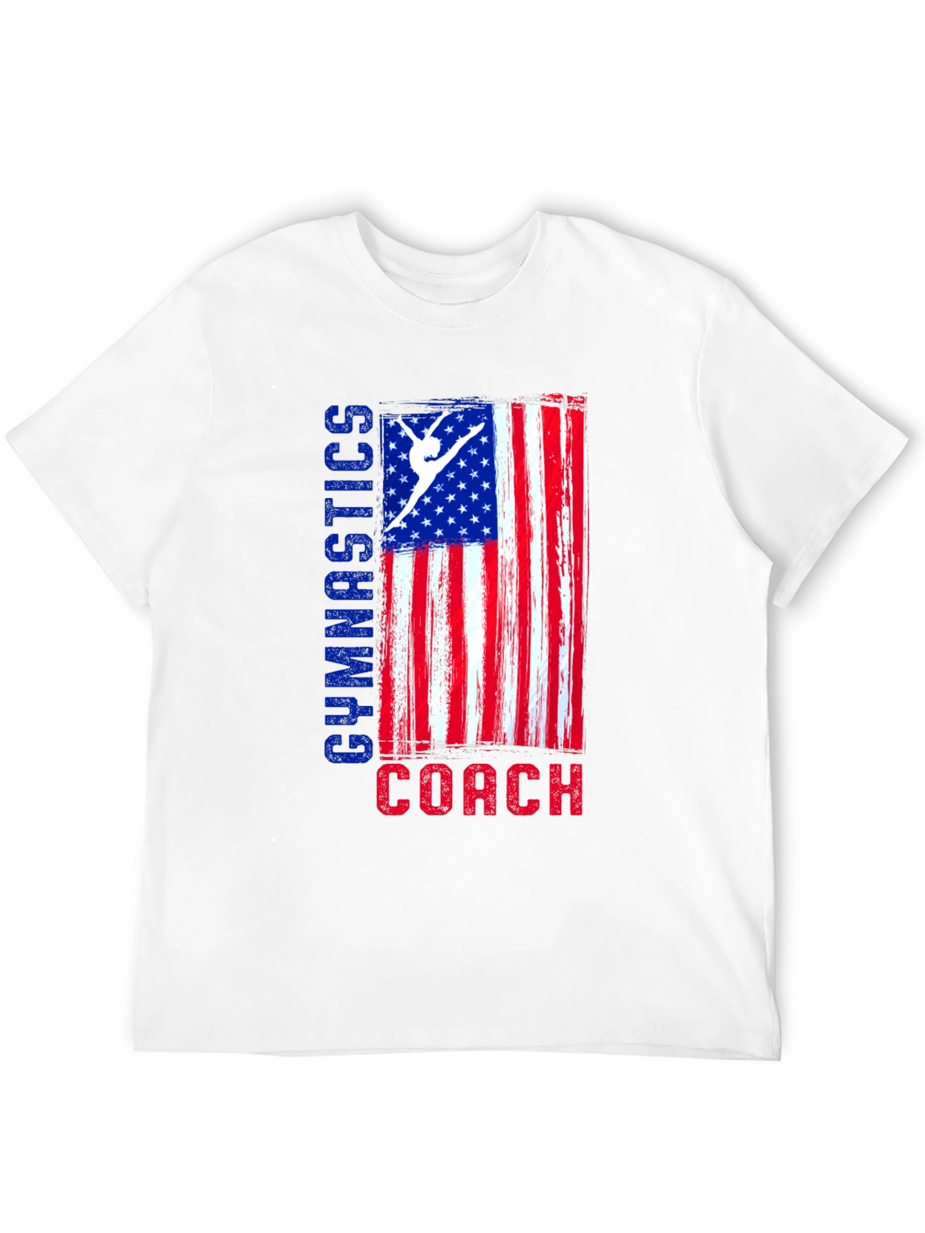 Gymnastics Coach American Flag T-Shirt