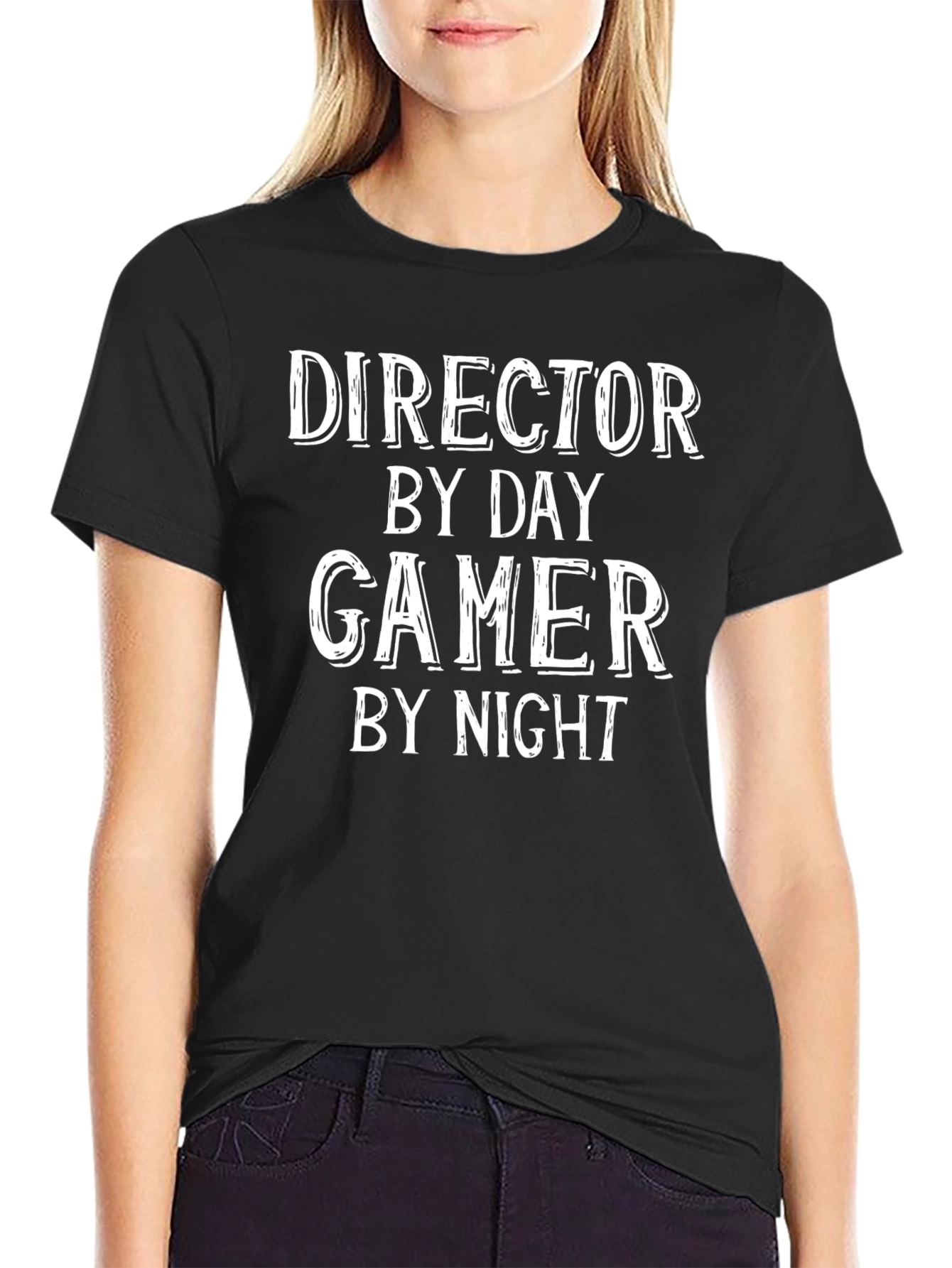 Director By Day Gamer By Night Black T-Shirt