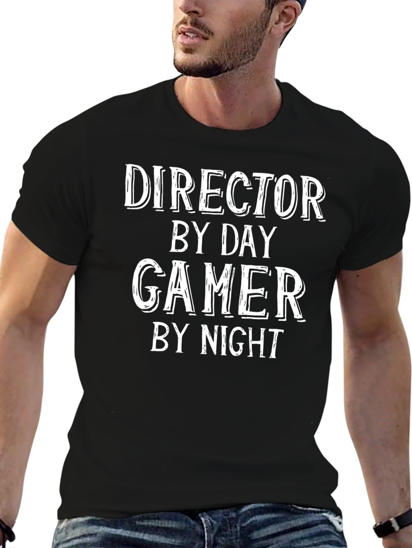 Director By Day Gamer By Night Black T-Shirt