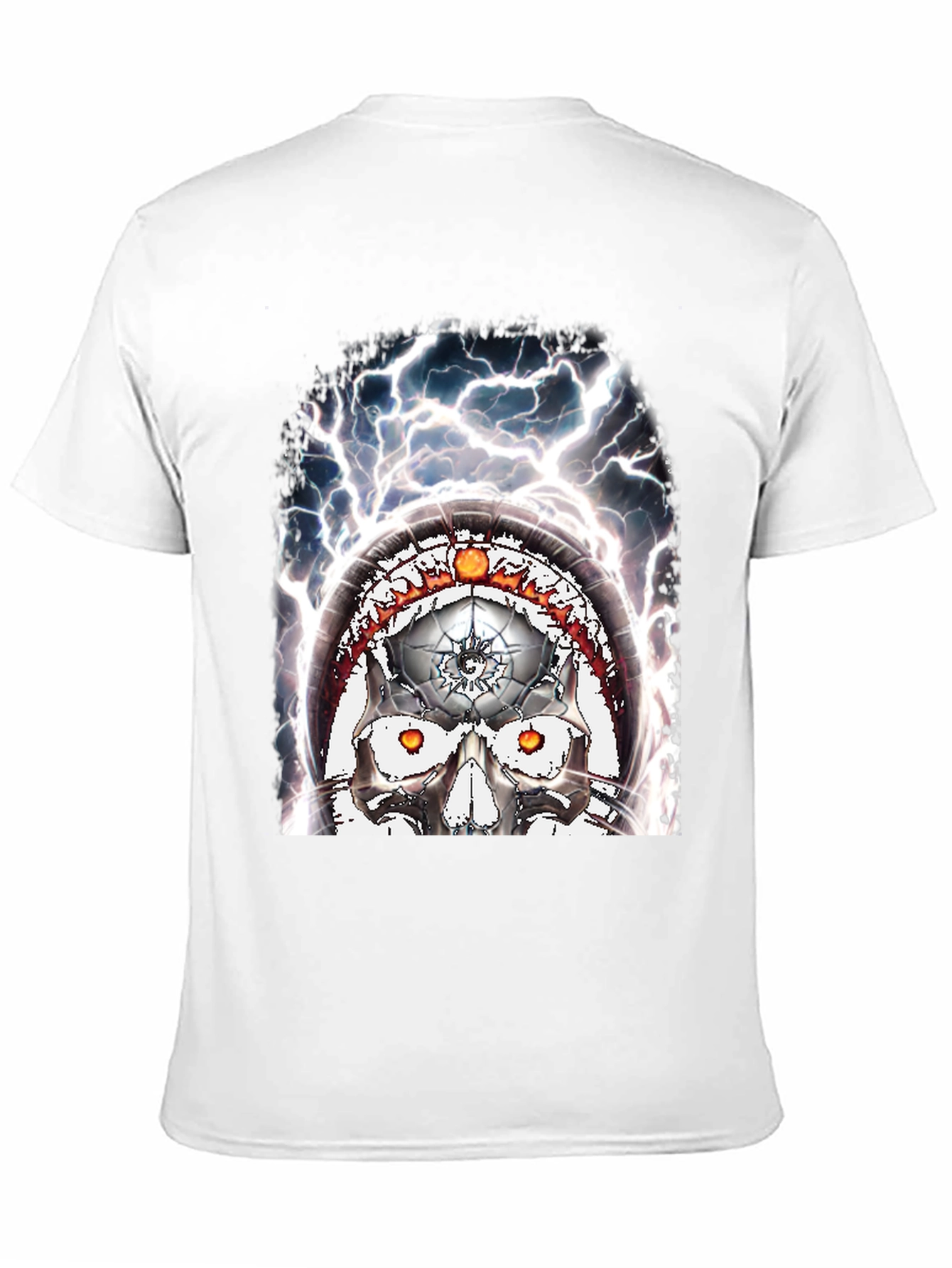 Skull Lightning Graphic Tee - Mens Black T-Shirt