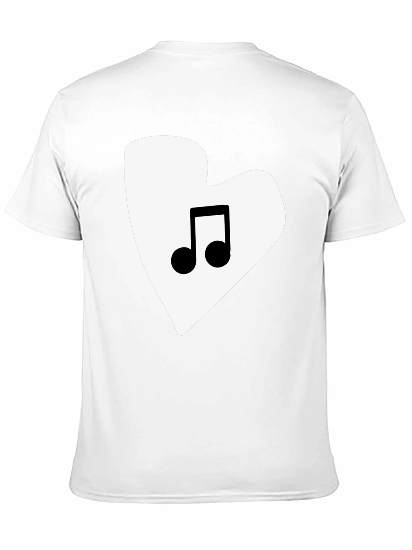 Music Lovers Heart Graphic Tee - Black