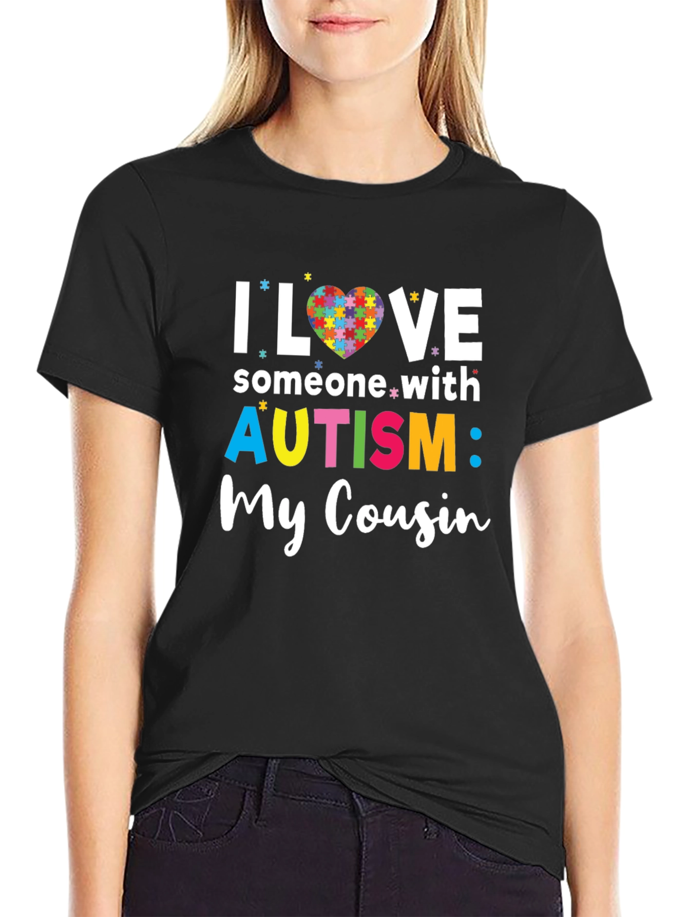 Autism Awareness T-Shirt - I Love Someone With Autism