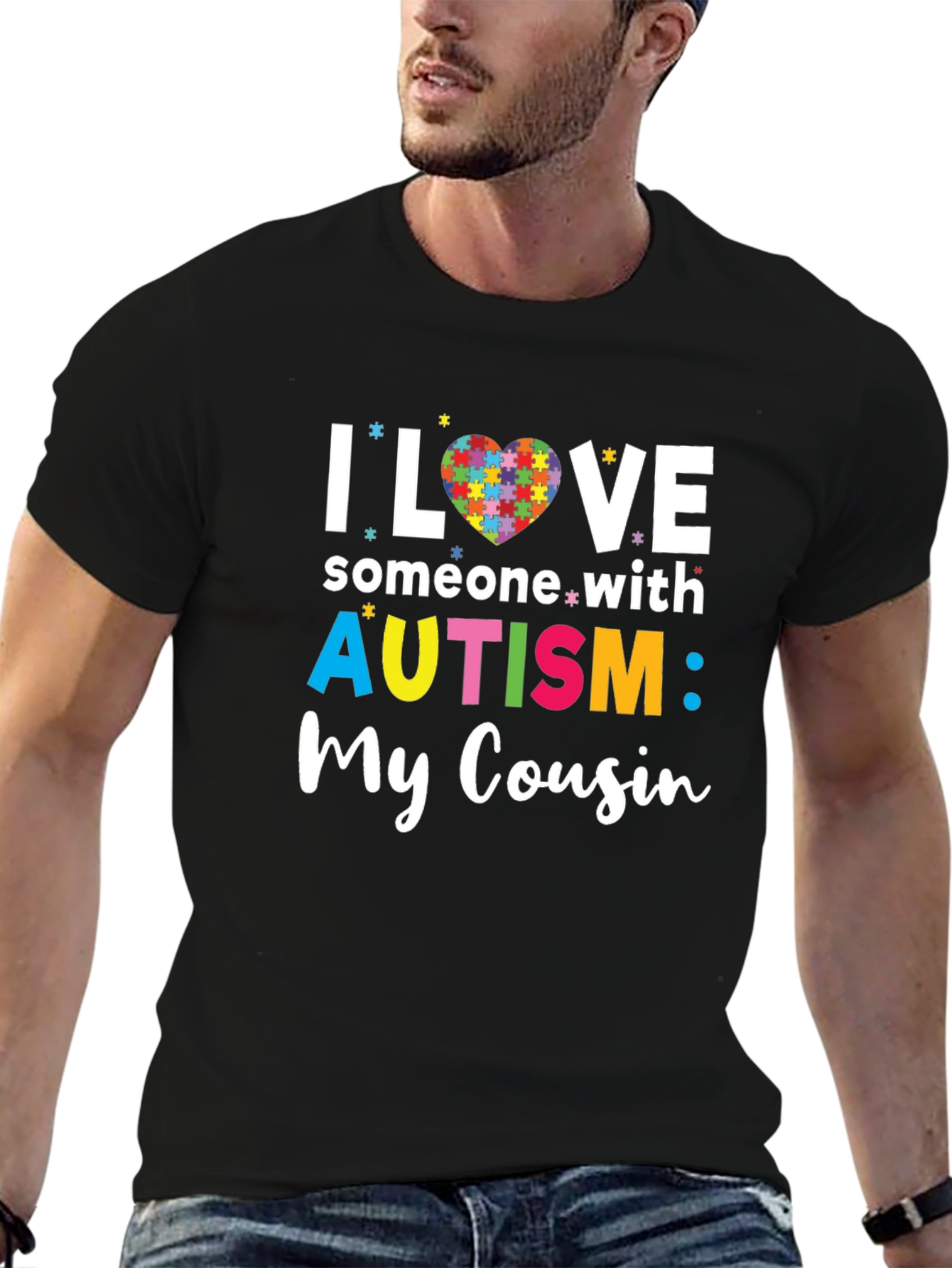 Autism Awareness T-Shirt - I Love Someone With Autism