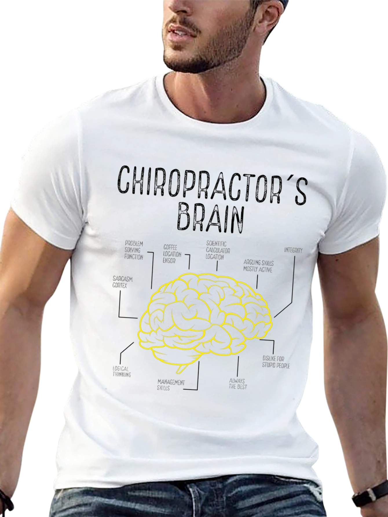 Chiropractors Brain Graphic Tee - Soft Cotton Blend