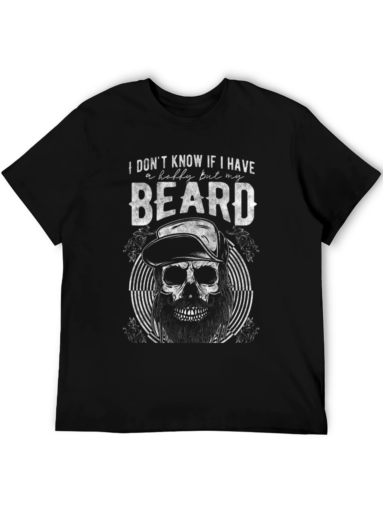 Beard Hobby Skull Graphic Tee