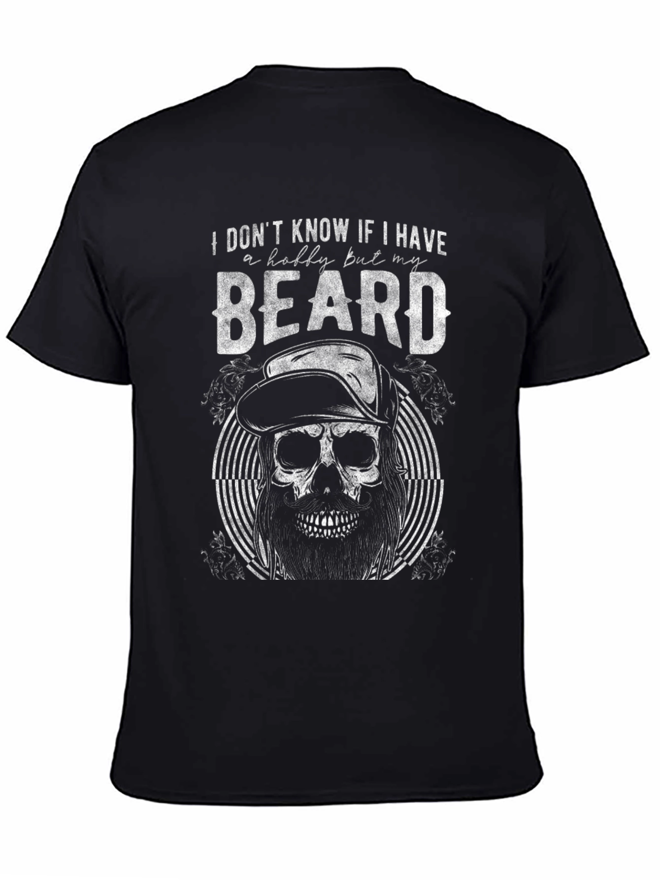 Beard Hobby Skull Graphic Tee