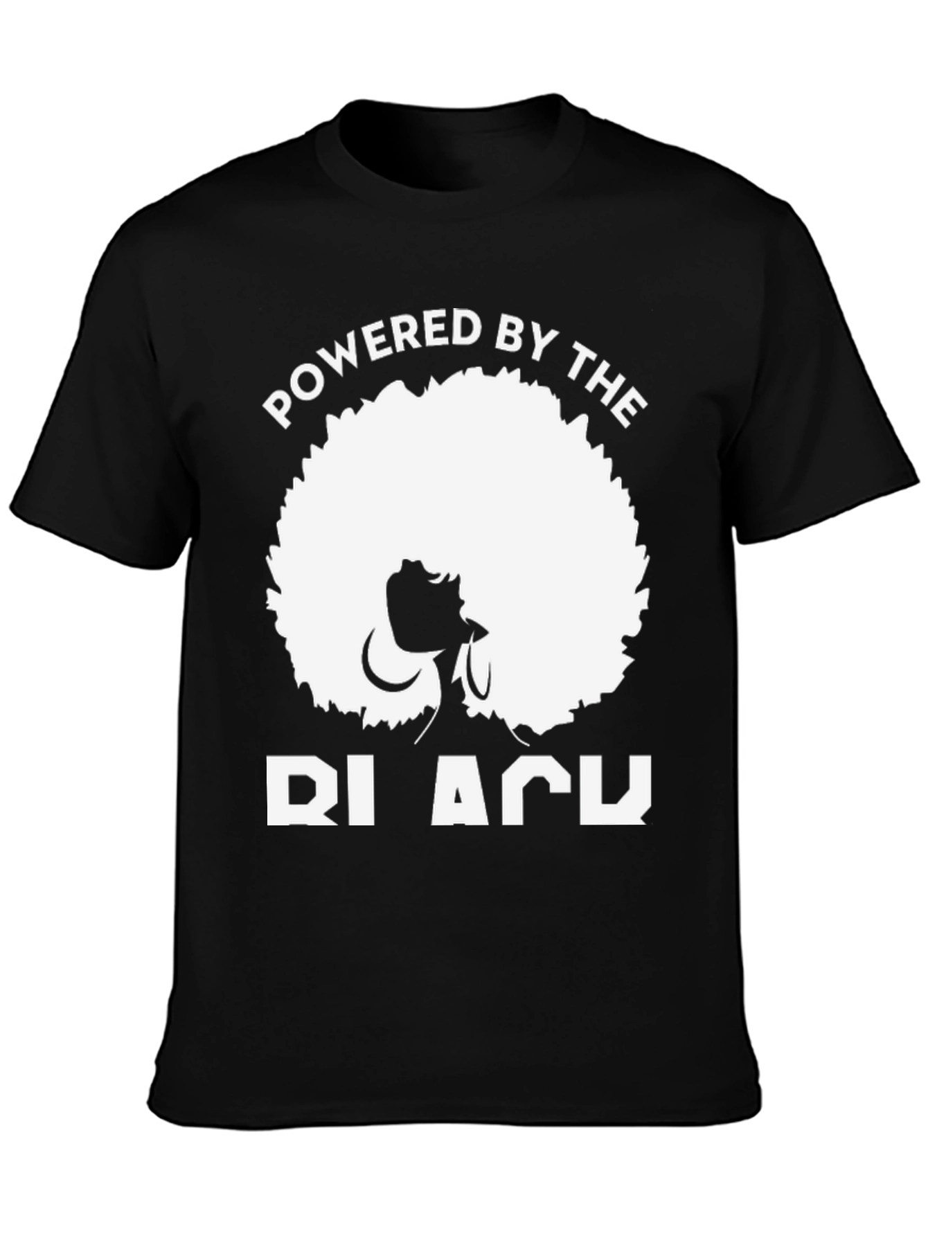 Powered By The Black T-Shirt - Afro Style