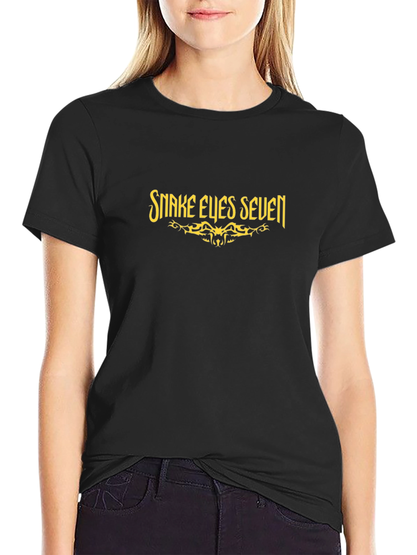 Snake Eyes Seven Graphic Tee - Black