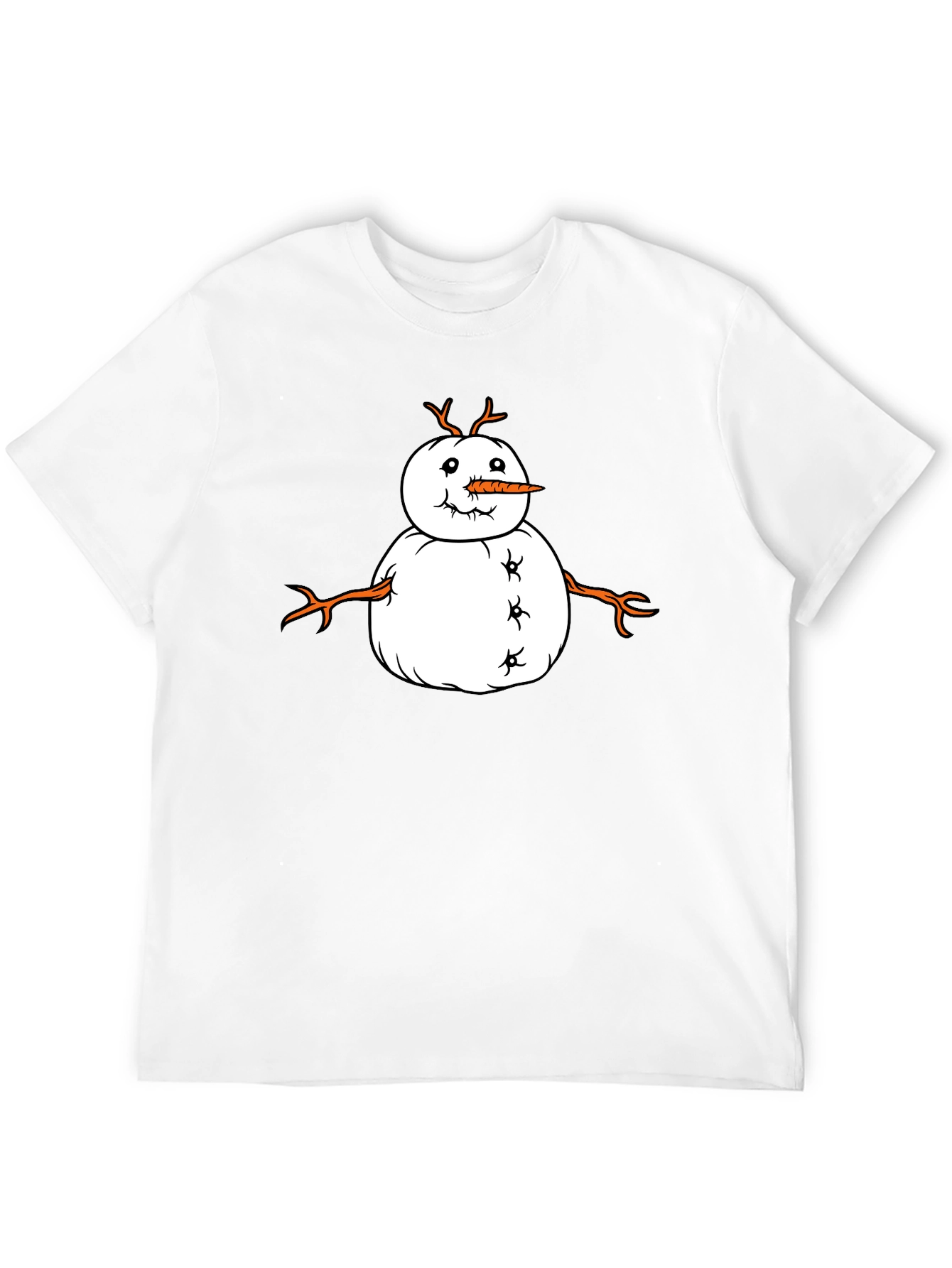 Funny Snowman Graphic Tee - Festive Winter Shirt