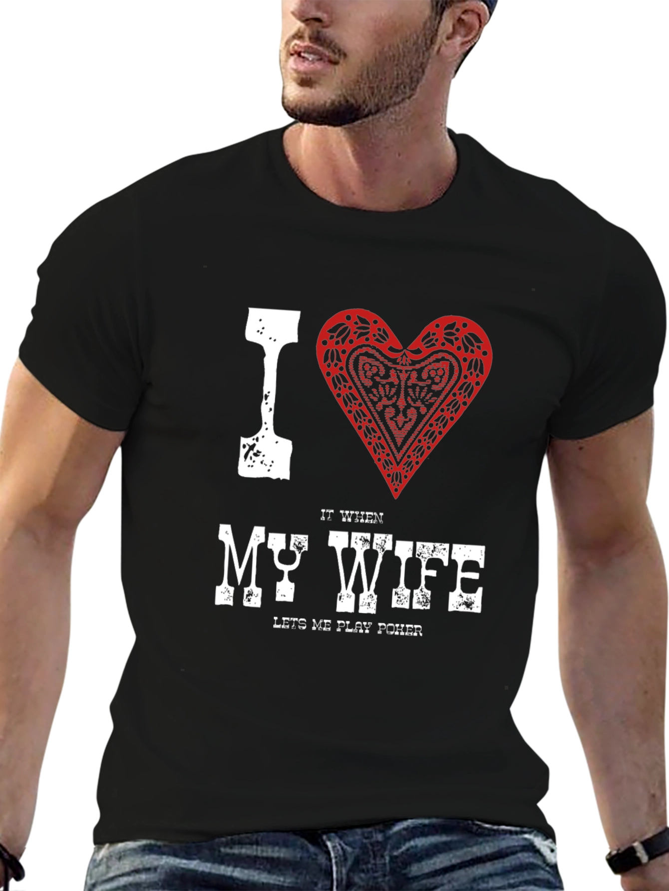 I Heart My Wife Poker T-Shirt