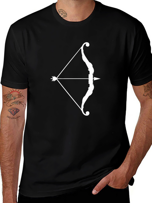 Bow and Arrow Graphic Tee - Black Cotton T-Shirt
