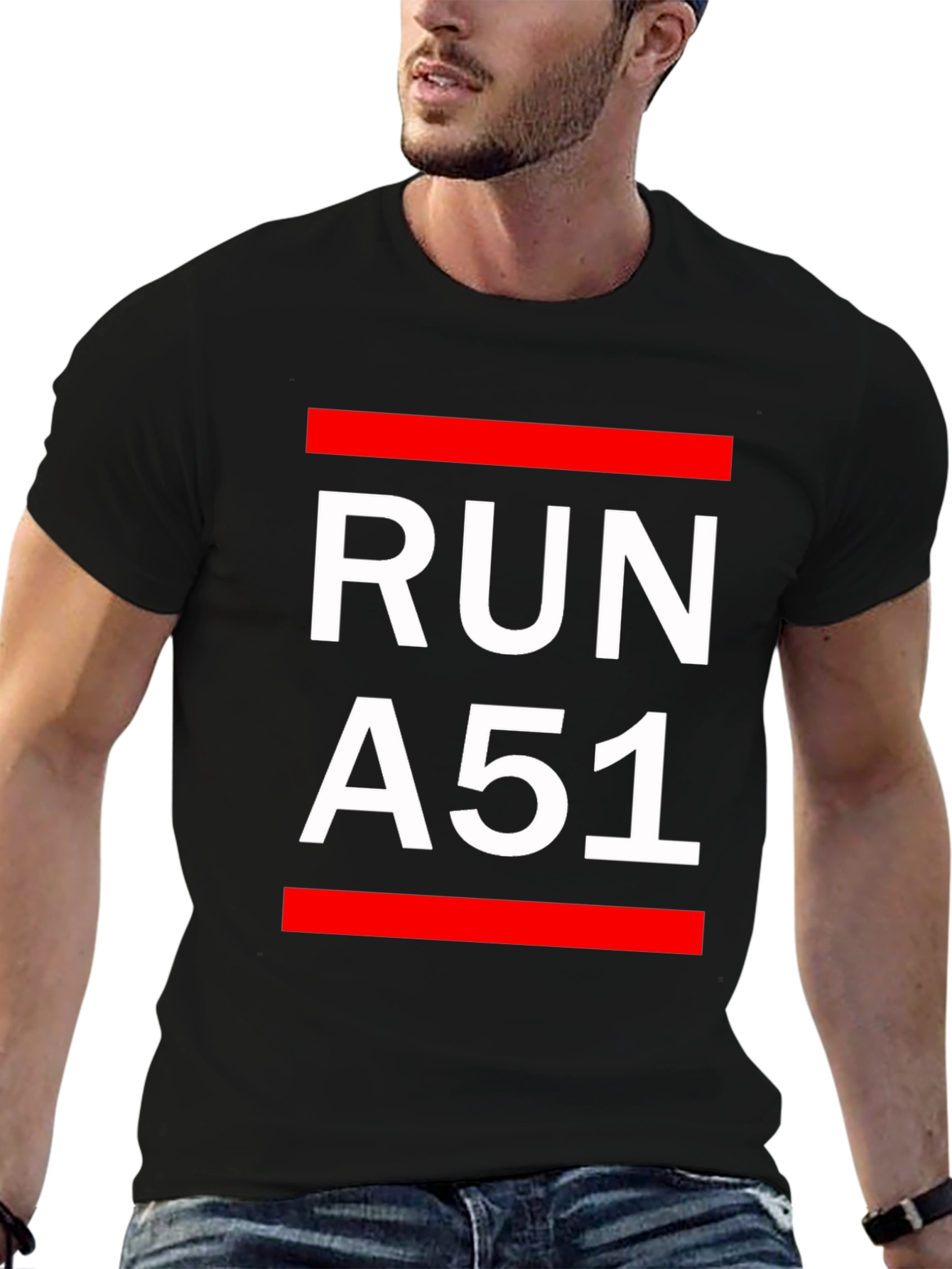 Run A51 Black T-Shirt - Bold Graphic Tee