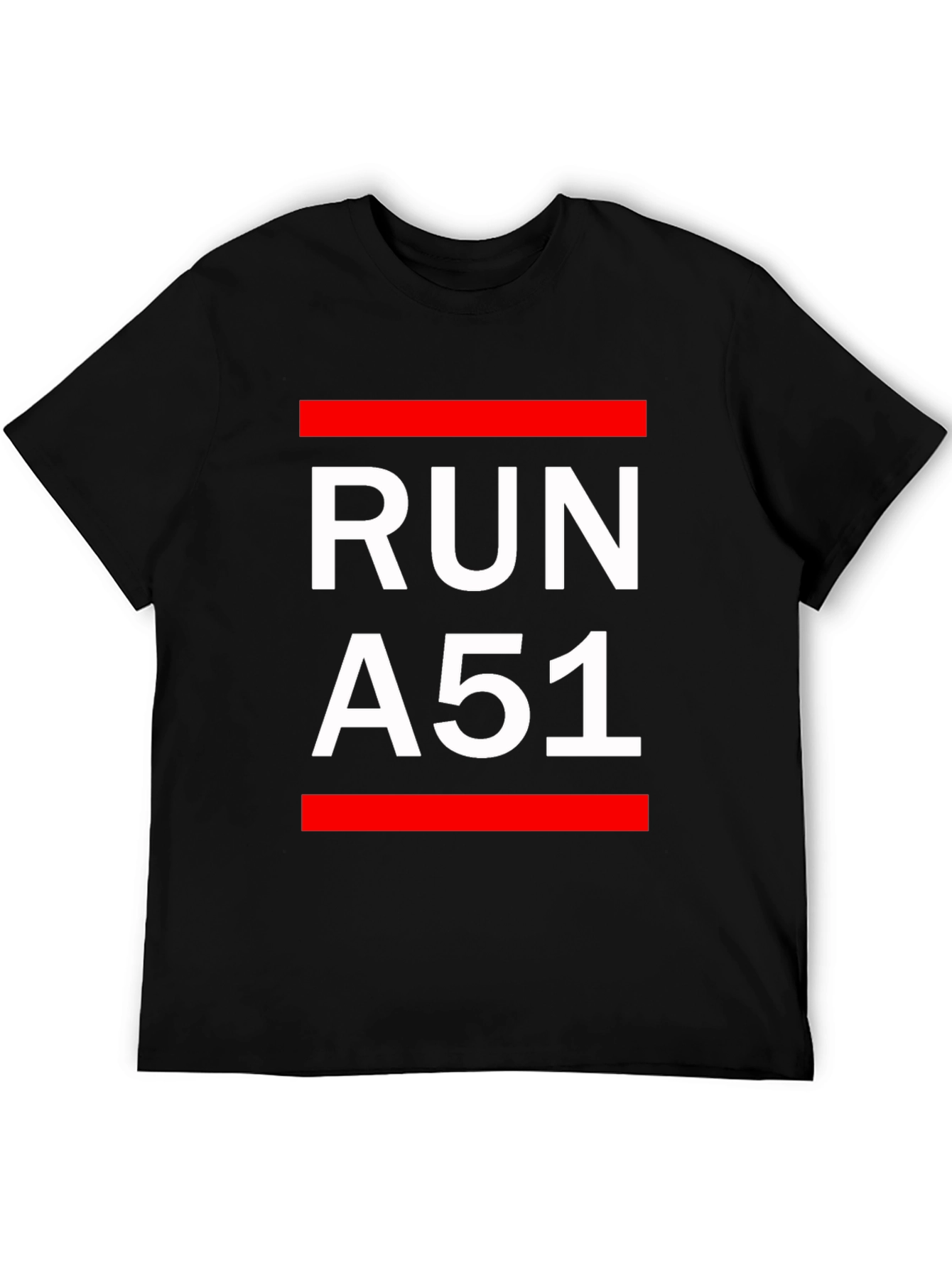 Run A51 Black T-Shirt - Bold Graphic Tee