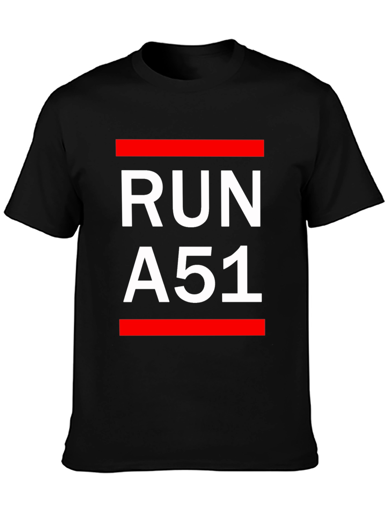 Run A51 Black T-Shirt - Bold Graphic Tee