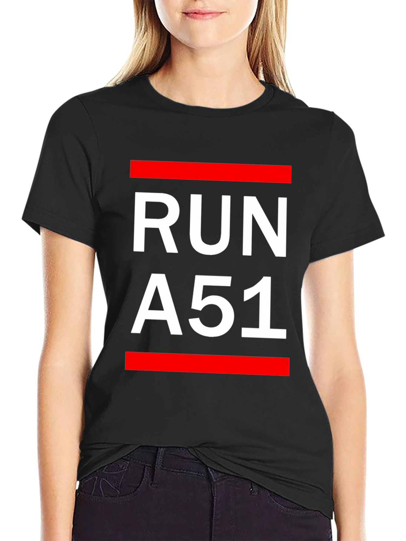 Run A51 Black T-Shirt - Bold Graphic Tee