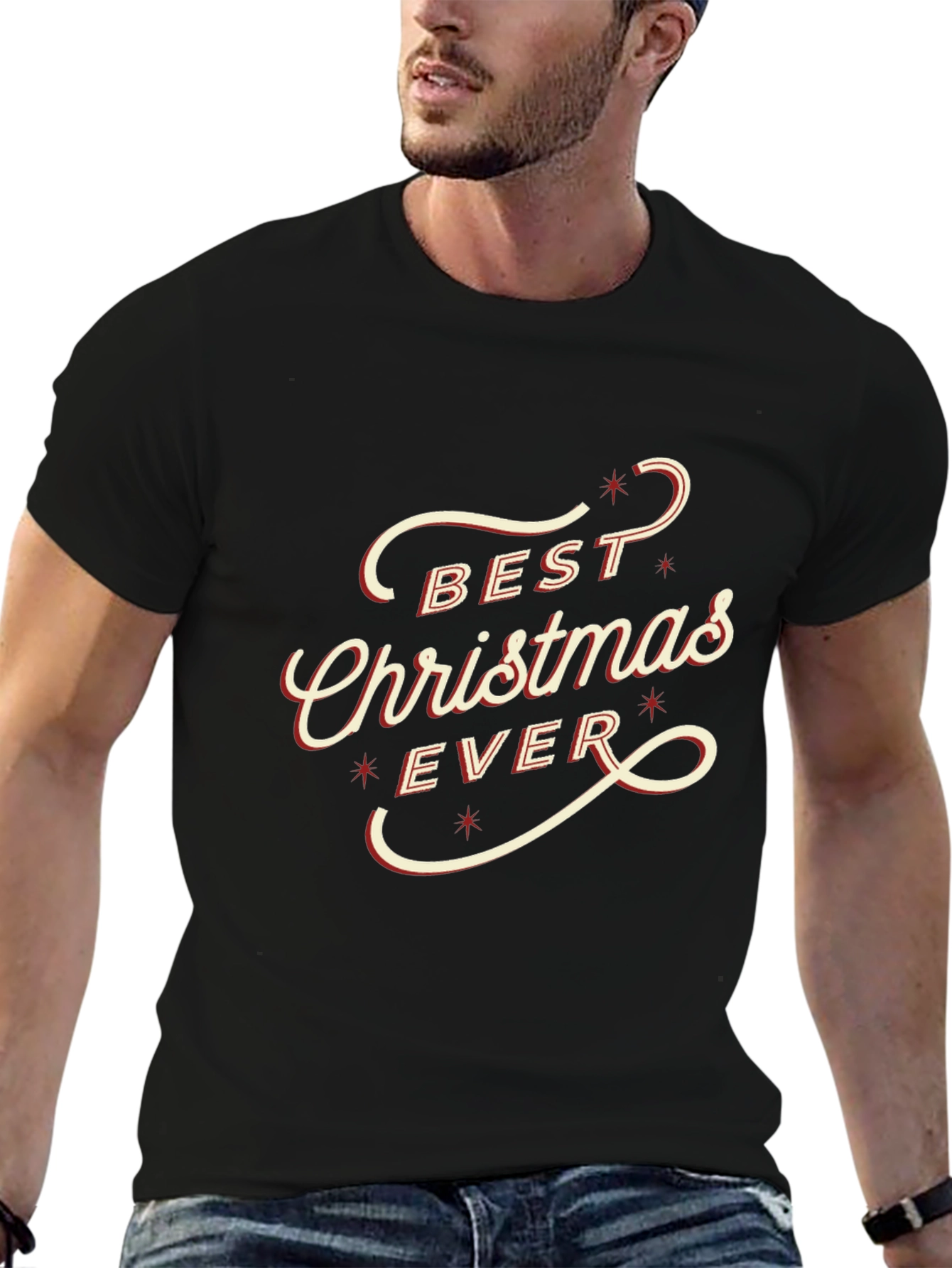 Best Christmas Ever Graphic T-Shirt - Black