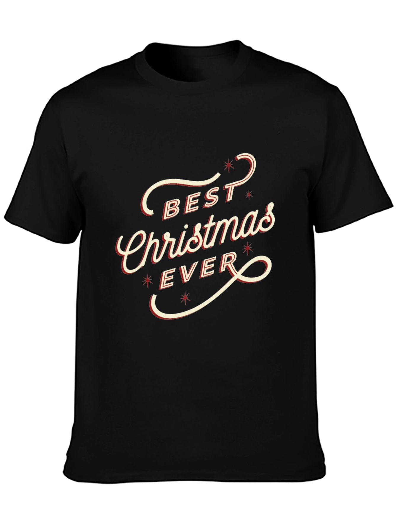 Best Christmas Ever Graphic T-Shirt - Black