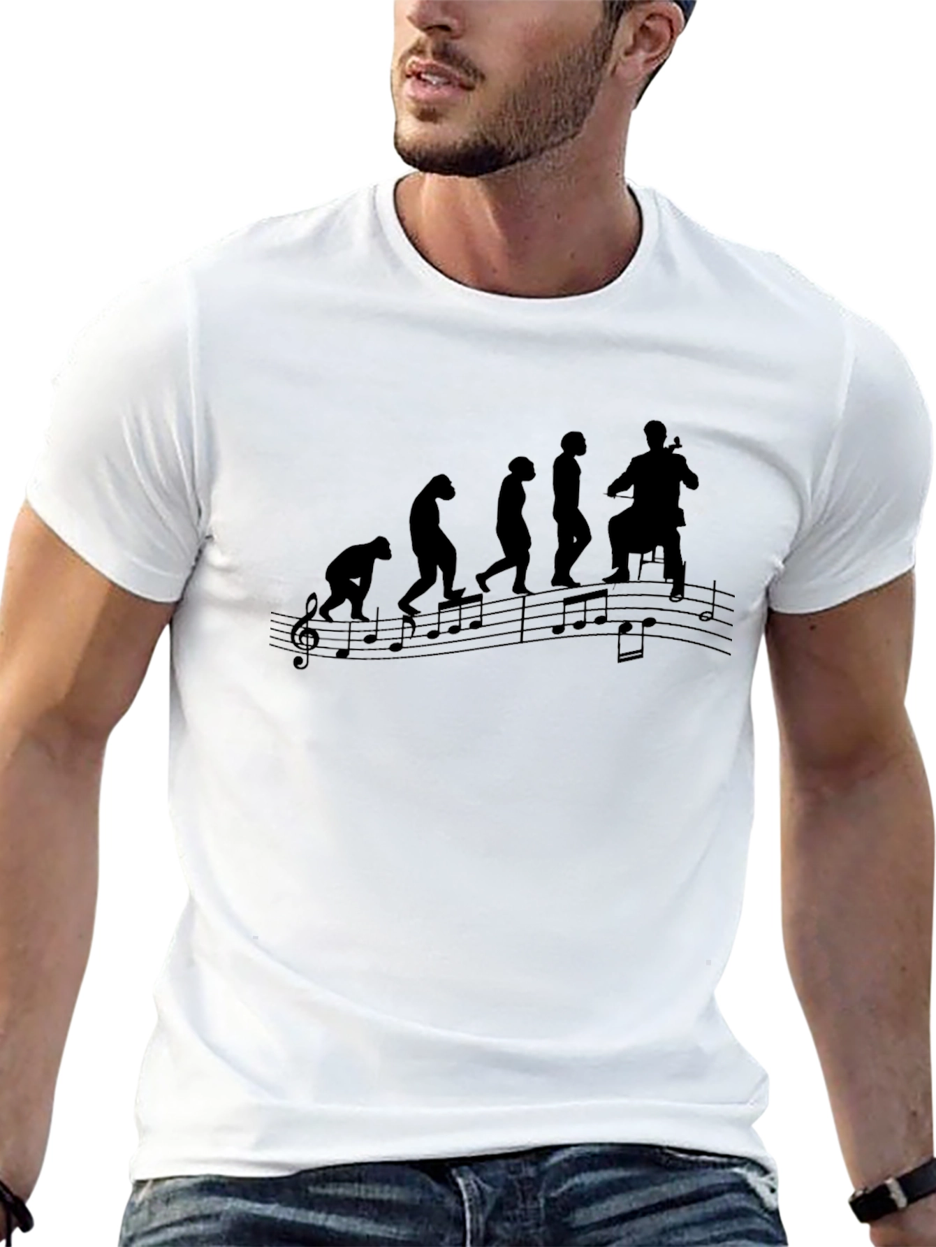 Evolution of Cello Player T-Shirt