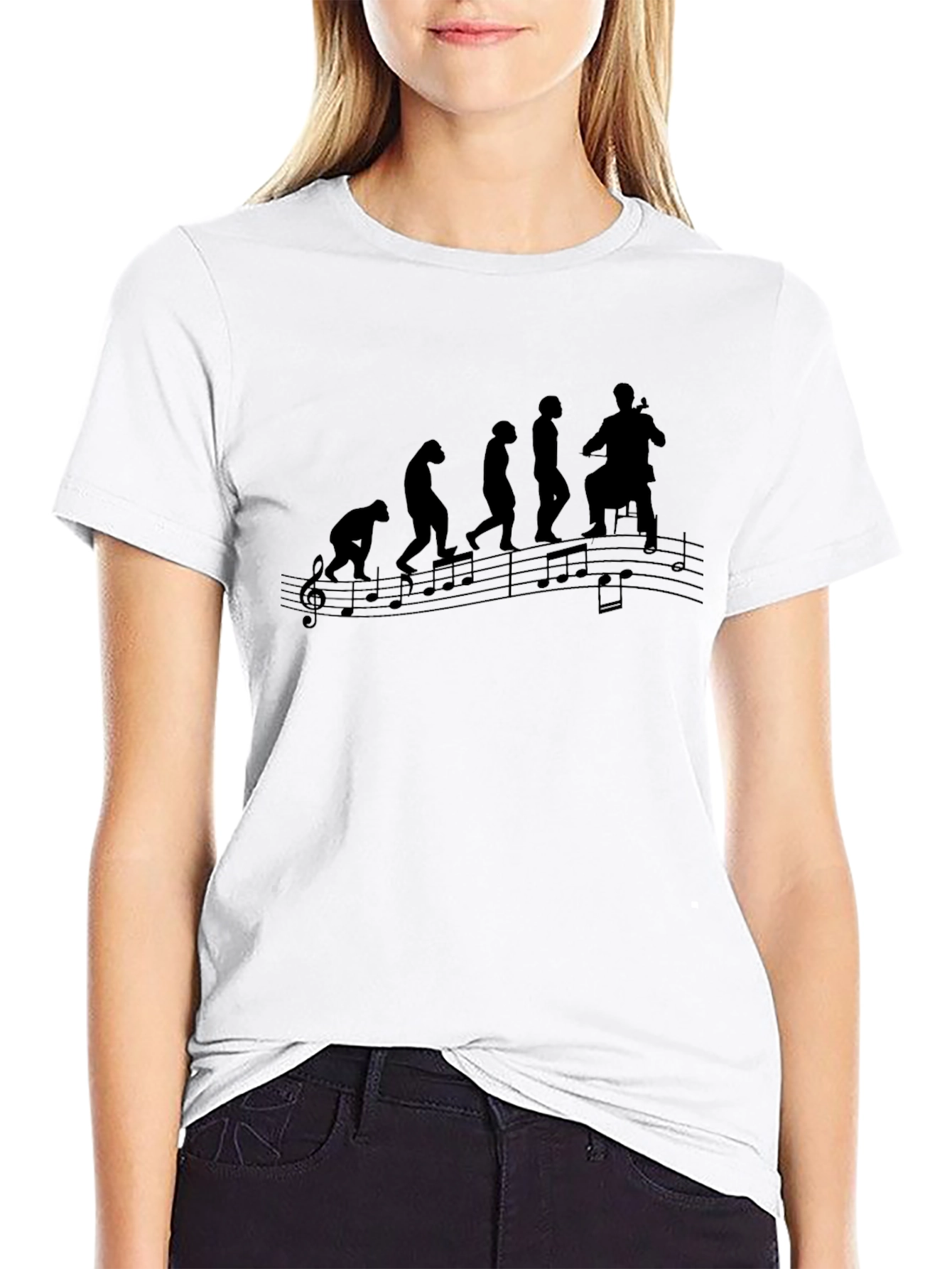 Evolution of Cello Player T-Shirt