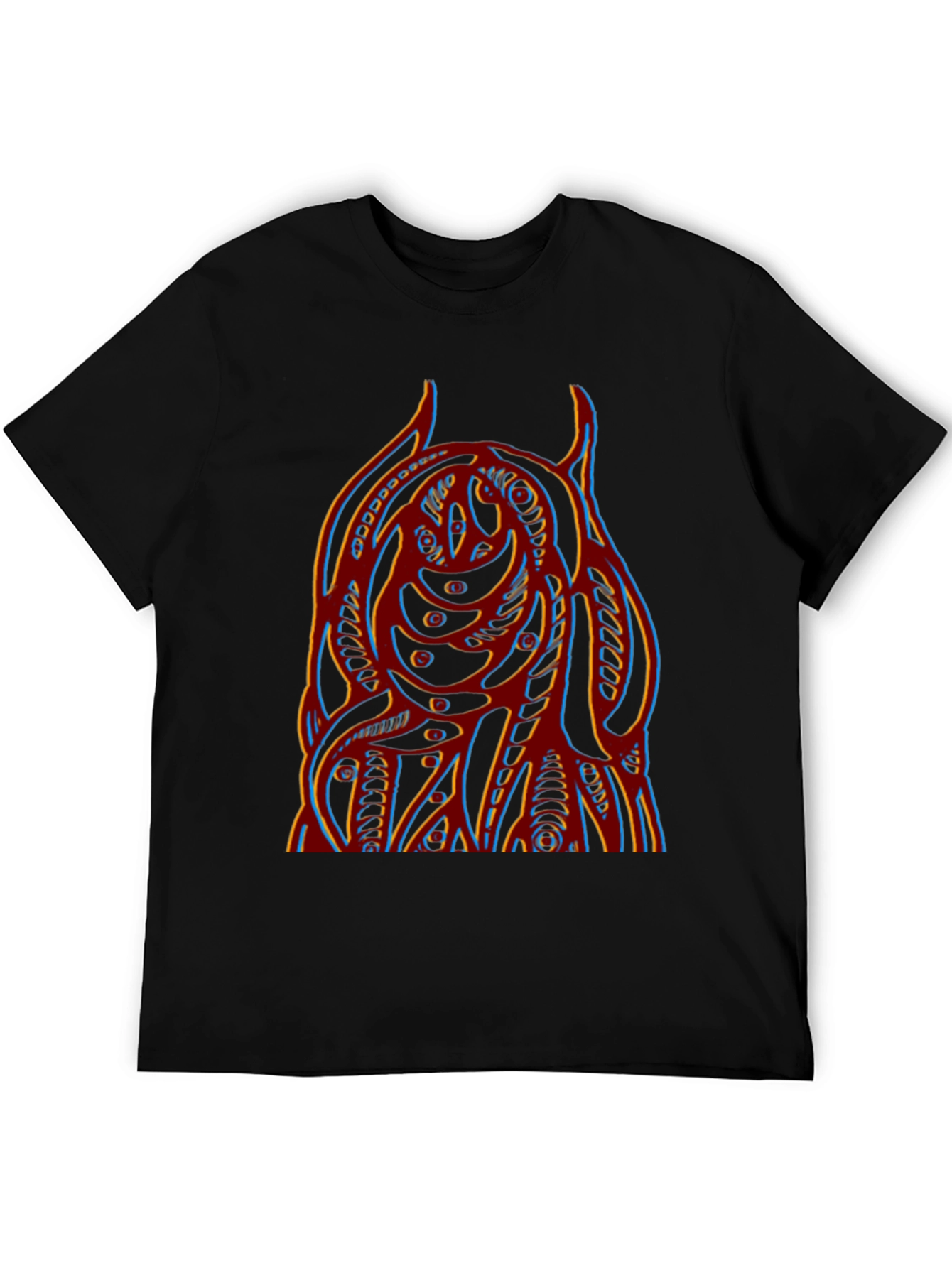 Abstract Graphic Print Crew Neck T-Shirt