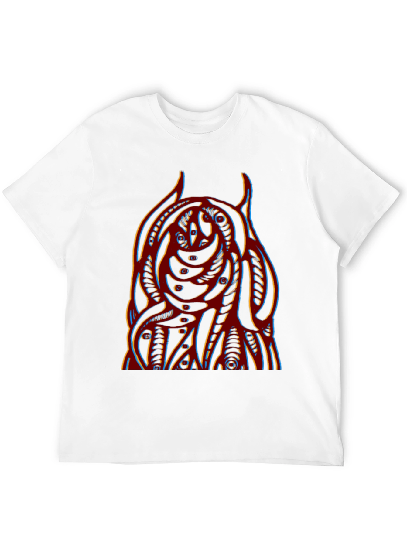 Abstract Graphic Print Crew Neck T-Shirt