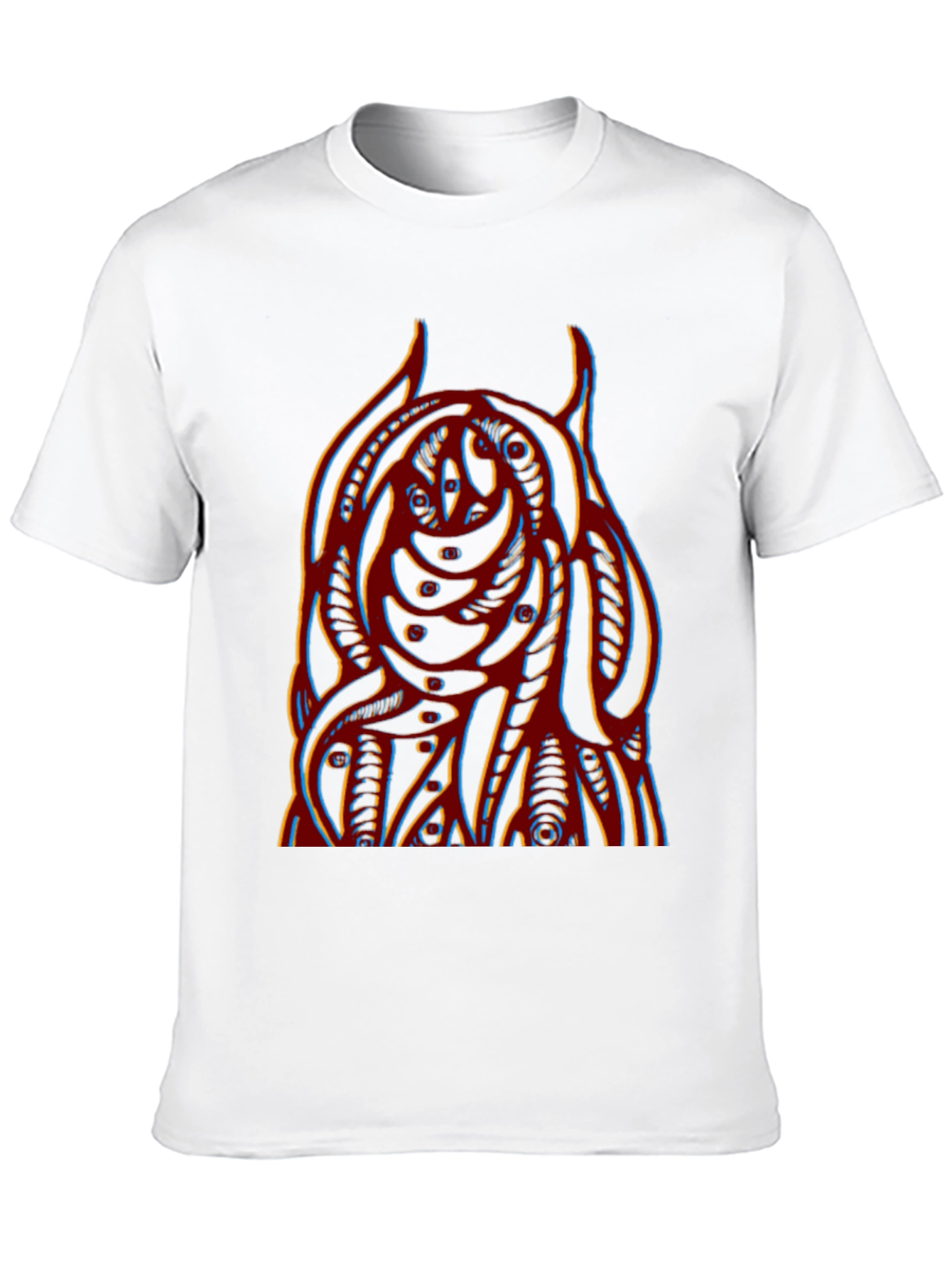 Abstract Graphic Print Crew Neck T-Shirt