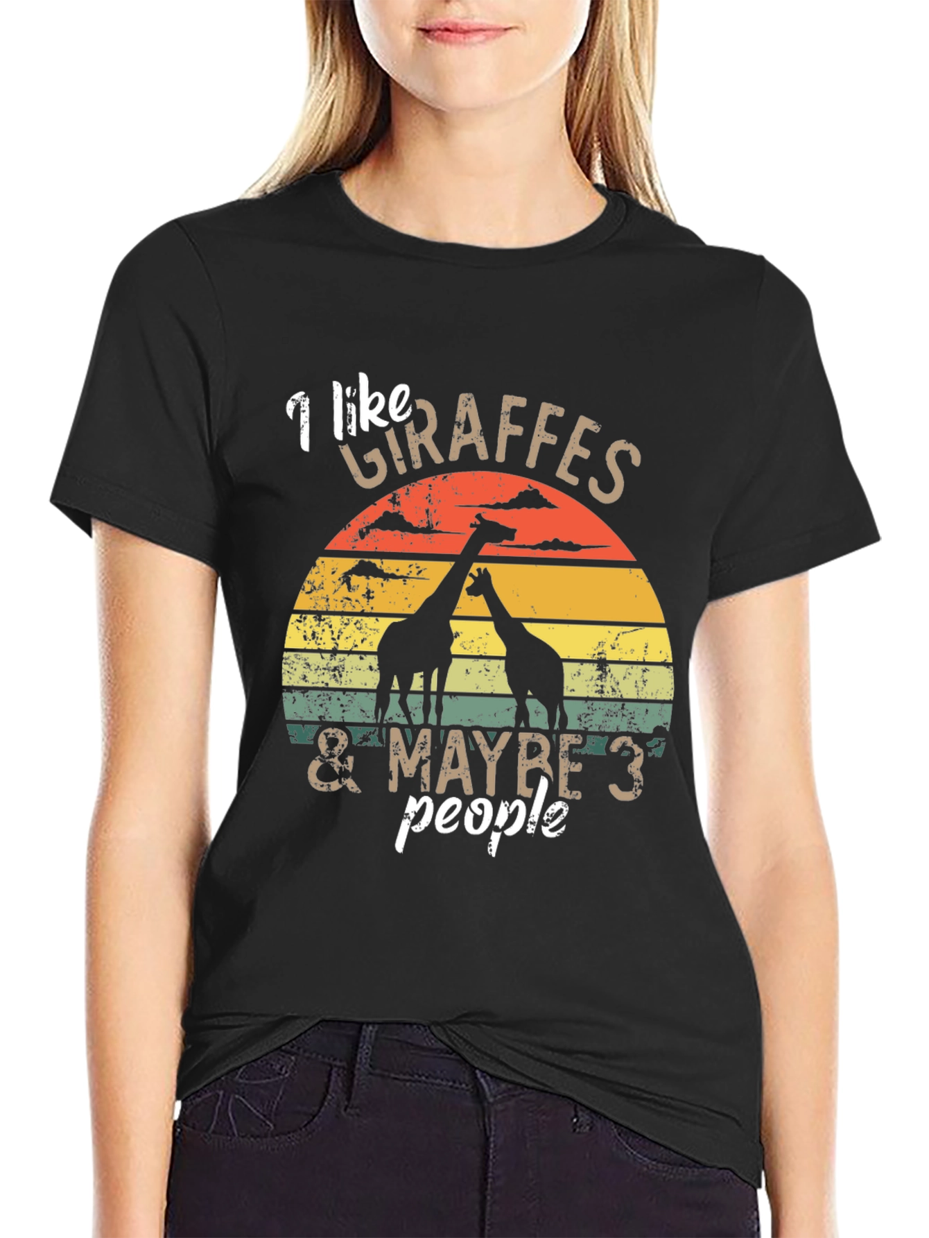 I Like Giraffes & Maybe 3 People T-Shirt