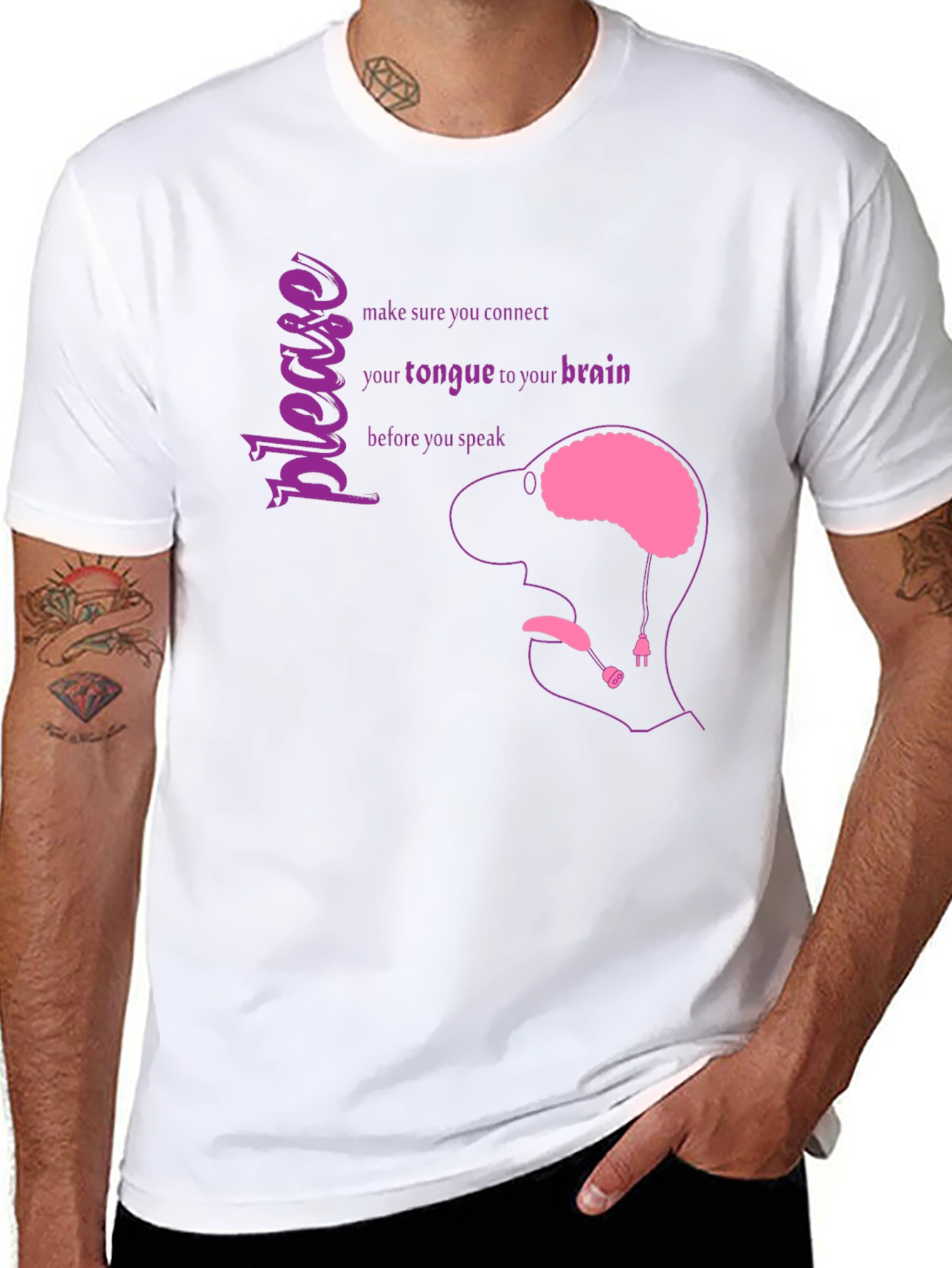 Brain Tongue Connection Graphic Tee