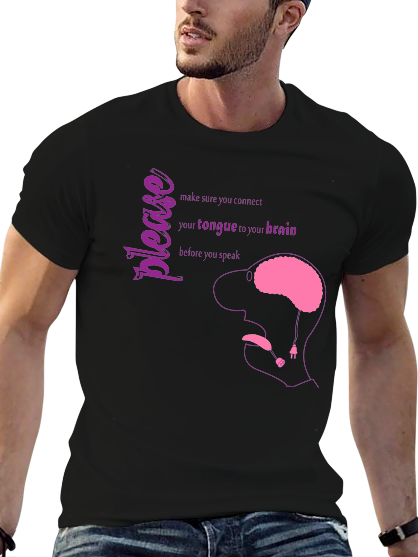 Brain Tongue Connection Graphic Tee