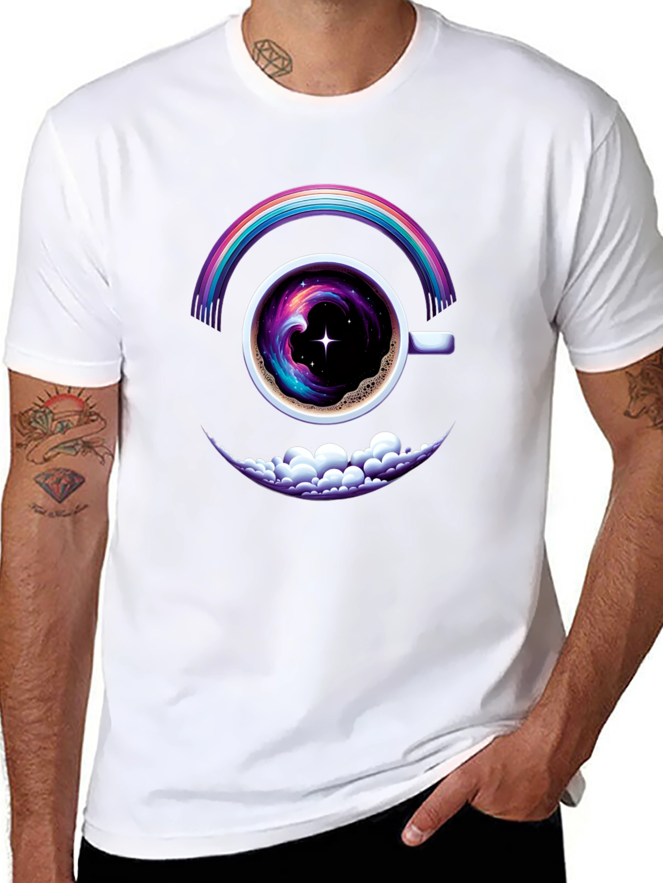 Cosmic Coffee Rainbow T-Shirt
